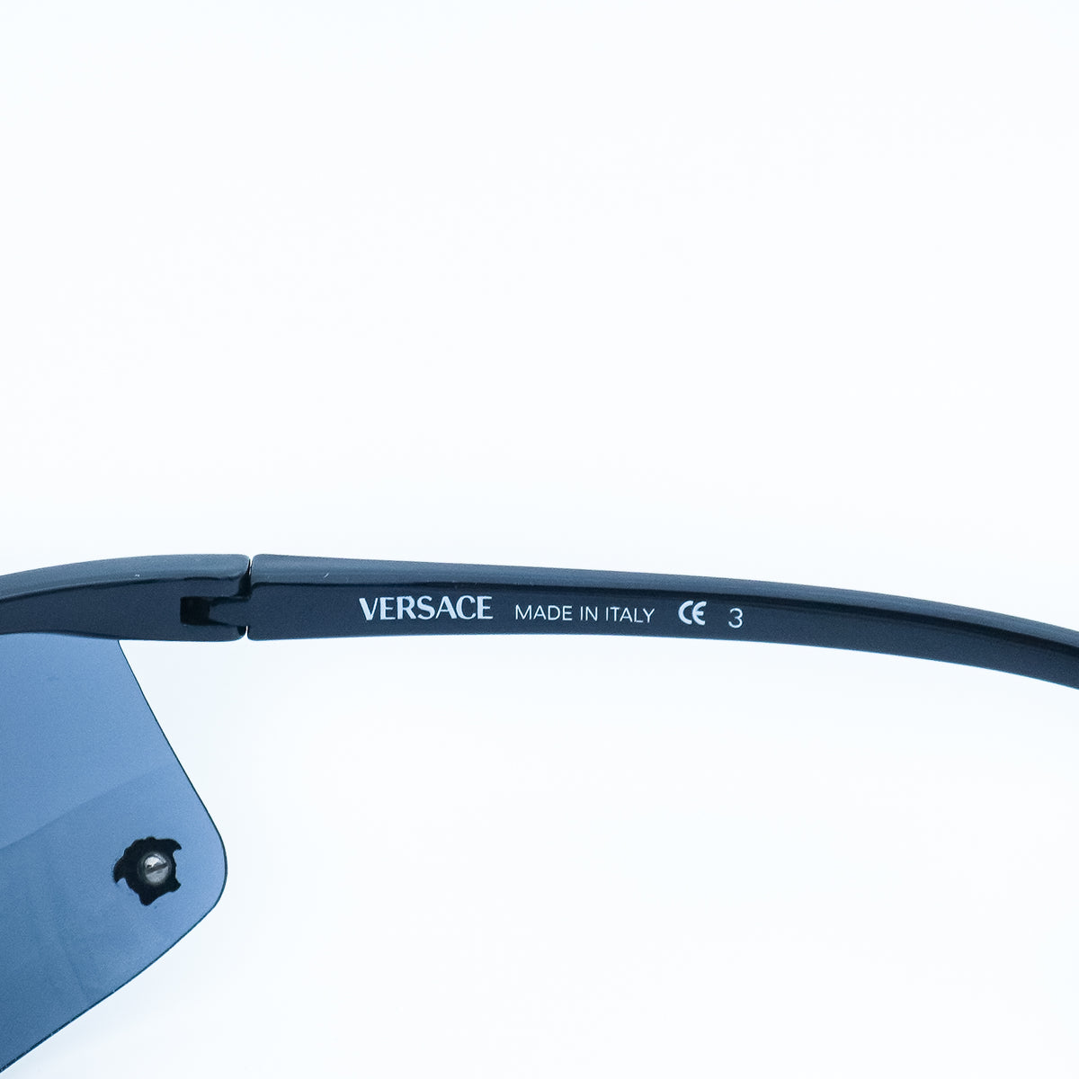 Versace MOD 536 Sport Black Wrap Sunglasses Vintage