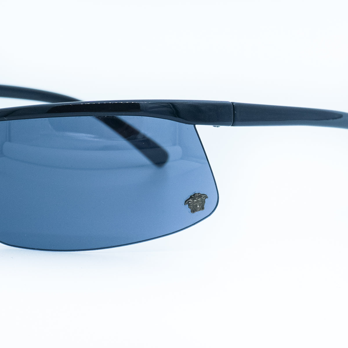 Versace MOD 536 Sport Black Wrap Sunglasses Vintage