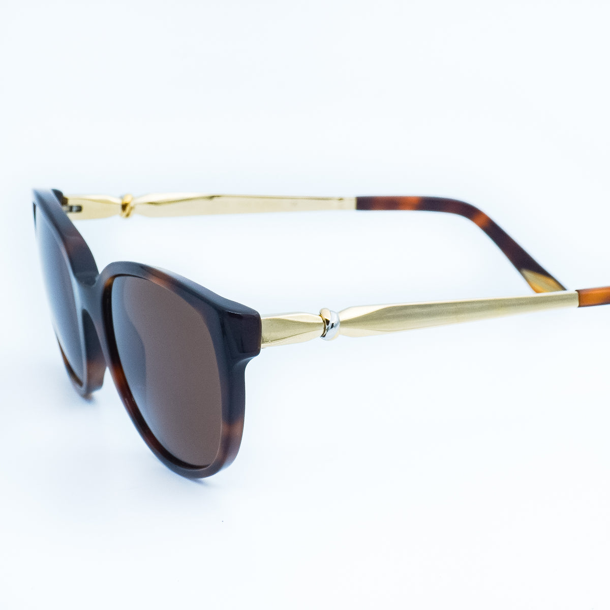 Cartier T8101206 Trinity Cat Eye Brown Gold Sunglasses