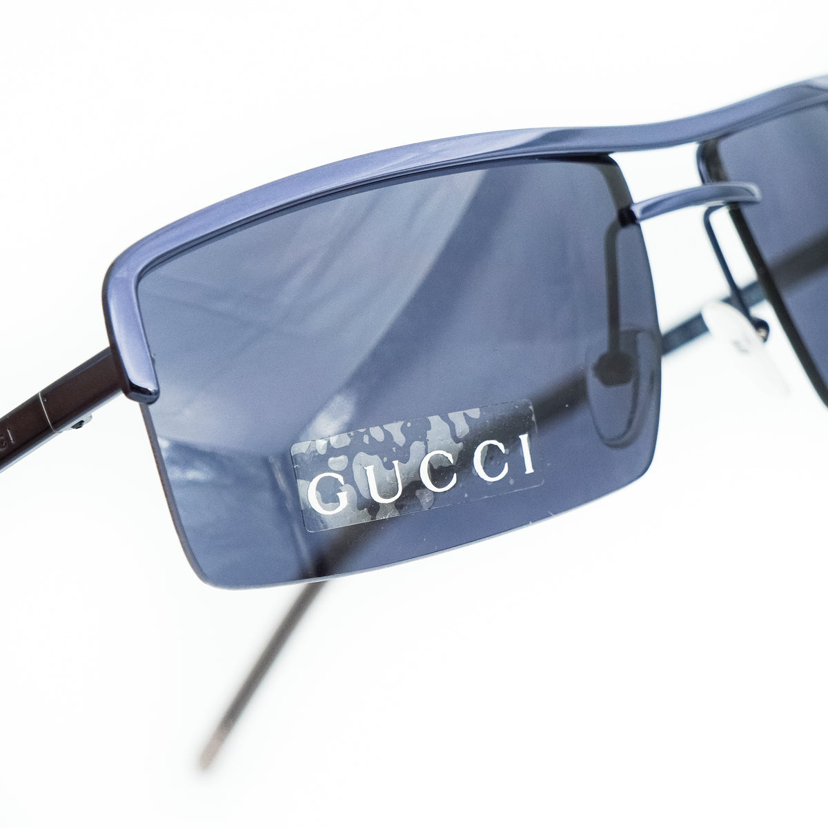 GUCCI GG 1679 Rimless Blue Sunglasses Vintage