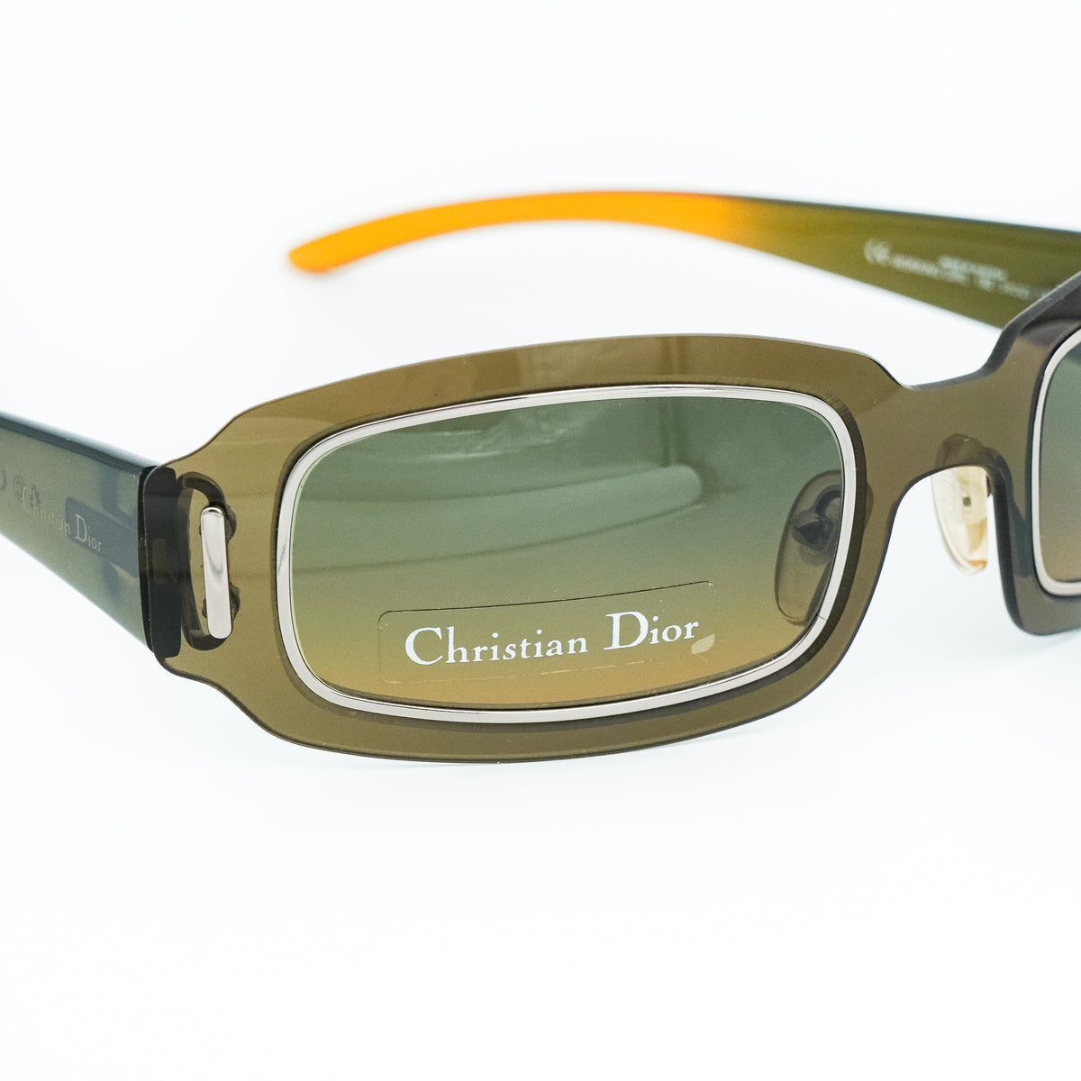 Christian Dior WORKING GIRL Green Oval Sunglasses Vintage