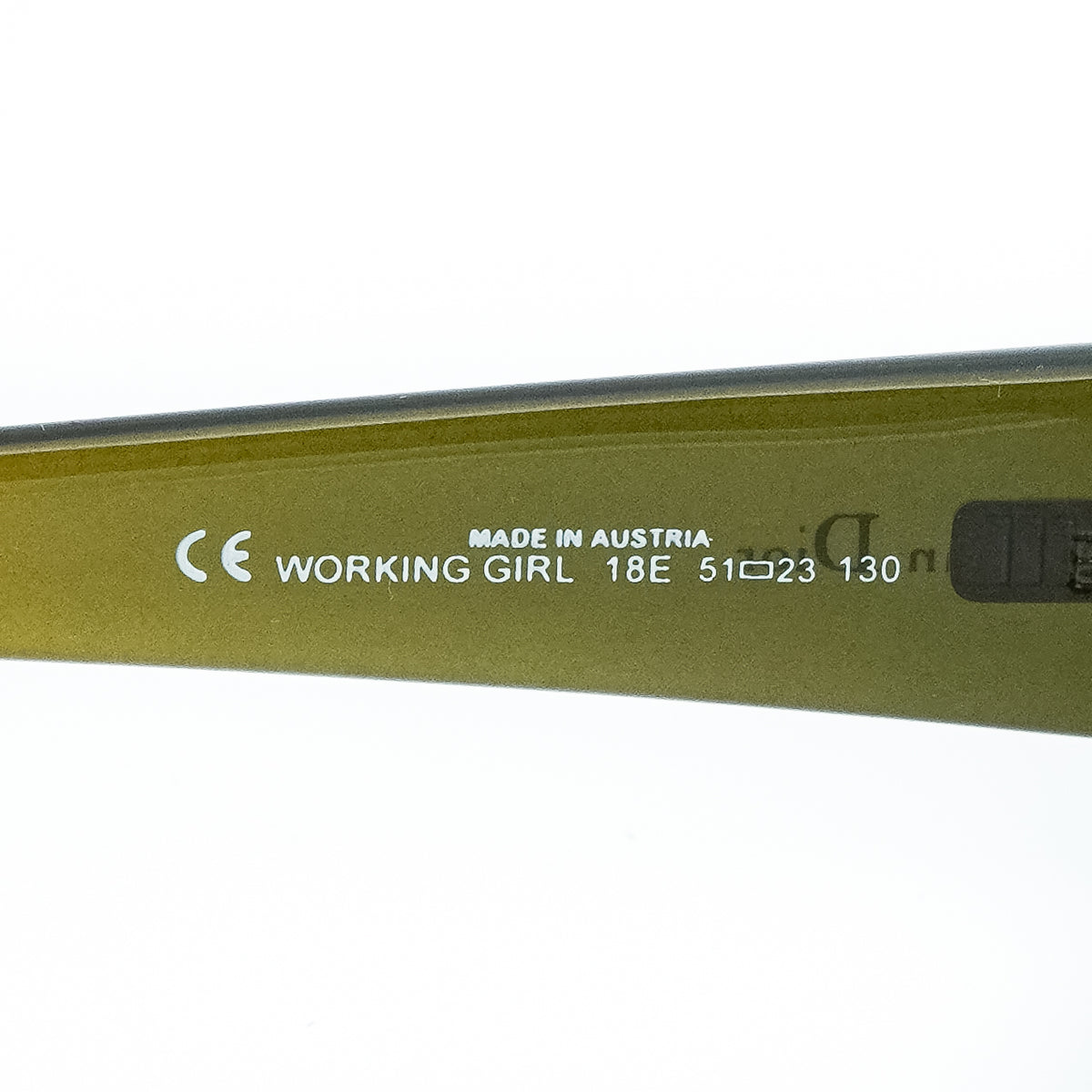 Christian Dior WORKING GIRL Green Oval Sunglasses Vintage