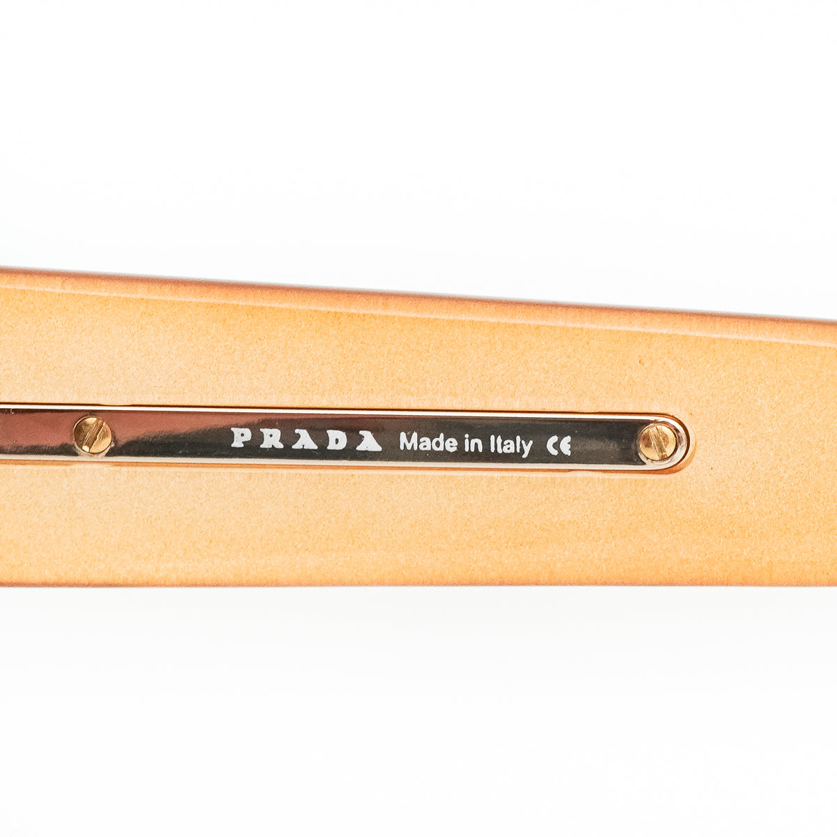 Prada SPR 58B Brown Rimless Sunglasses Vintage