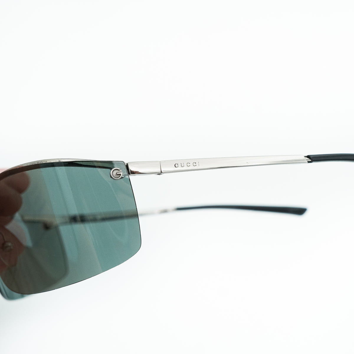 Gucci GG 1712 Rimless Silver Sunglasses Vintage