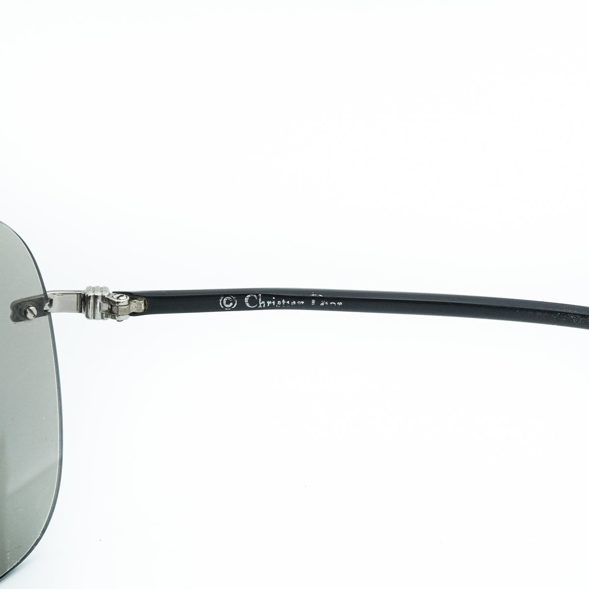 Christian Dior 57TH Mask Wrap Shield Silver Sunglasses Vintage