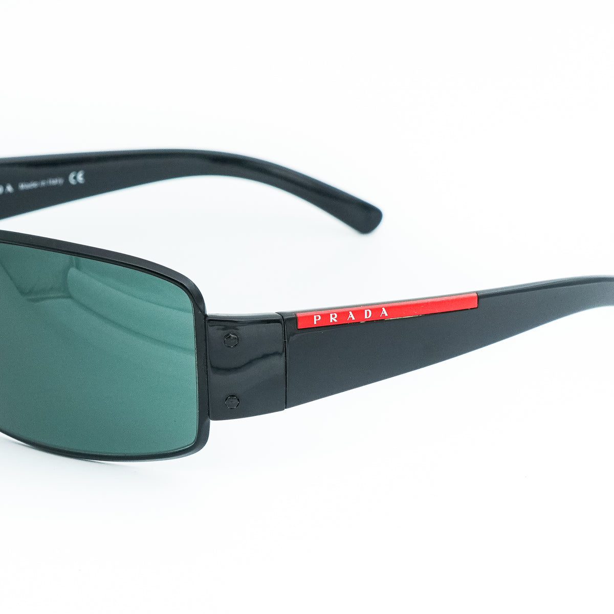 Prada SPS 52E Black Shield Mask Sunglasses Vintage