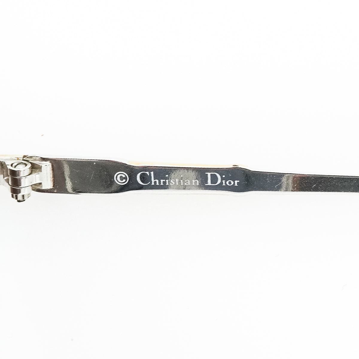 Christian Dior 2249 Silver Gold Cat Eye Sunglasses Vintage