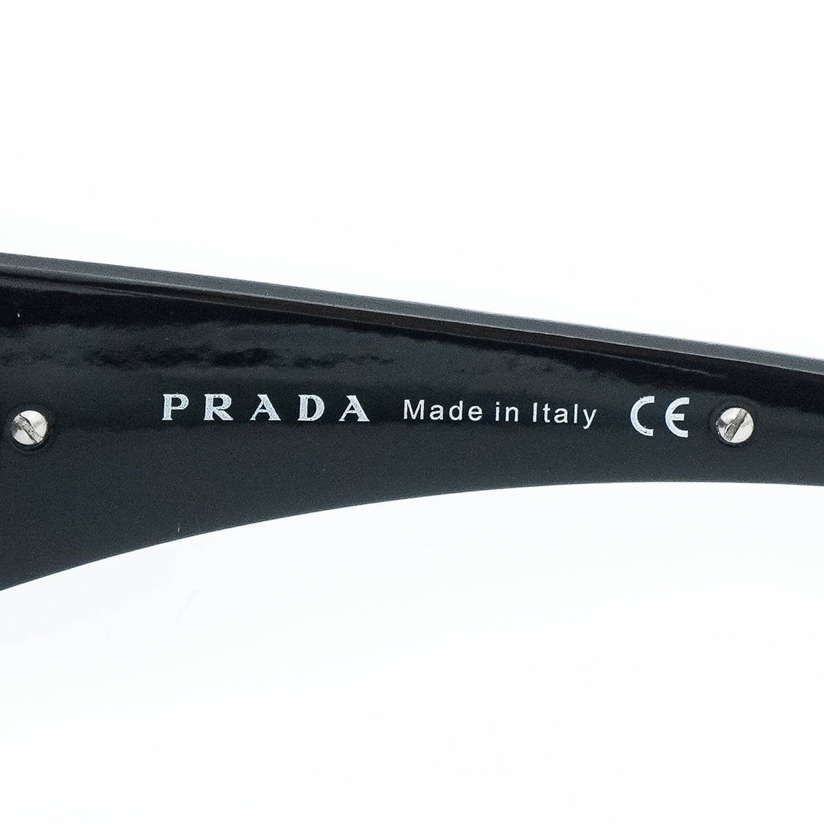 Prada SPR 53H Black Shield Mask Sunglasses Vintage