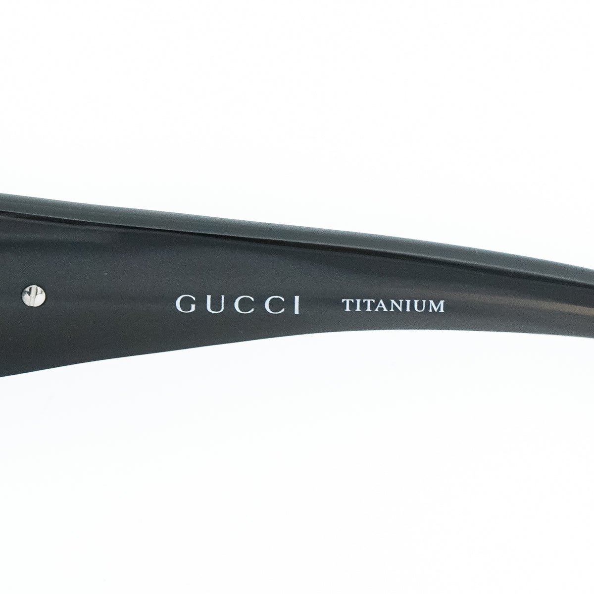 Gucci GG 2699 Titanium Black Silver Oval Sunglasses Vintage
