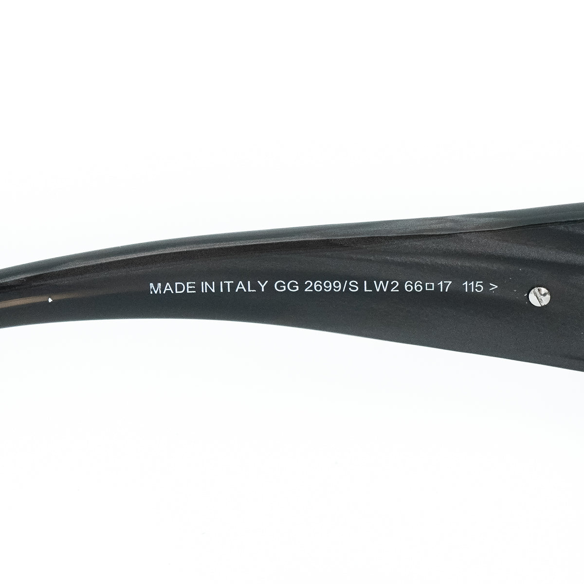 Gucci GG 2699 Titanium Black Silver Oval Sunglasses Vintage