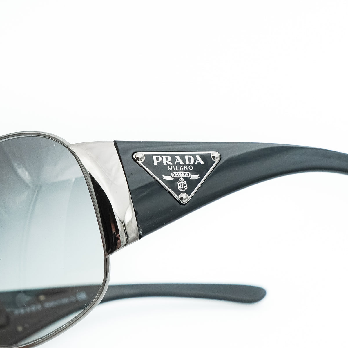 PRADA SPR 57L Black Shield Mask Sunglasses Vintage