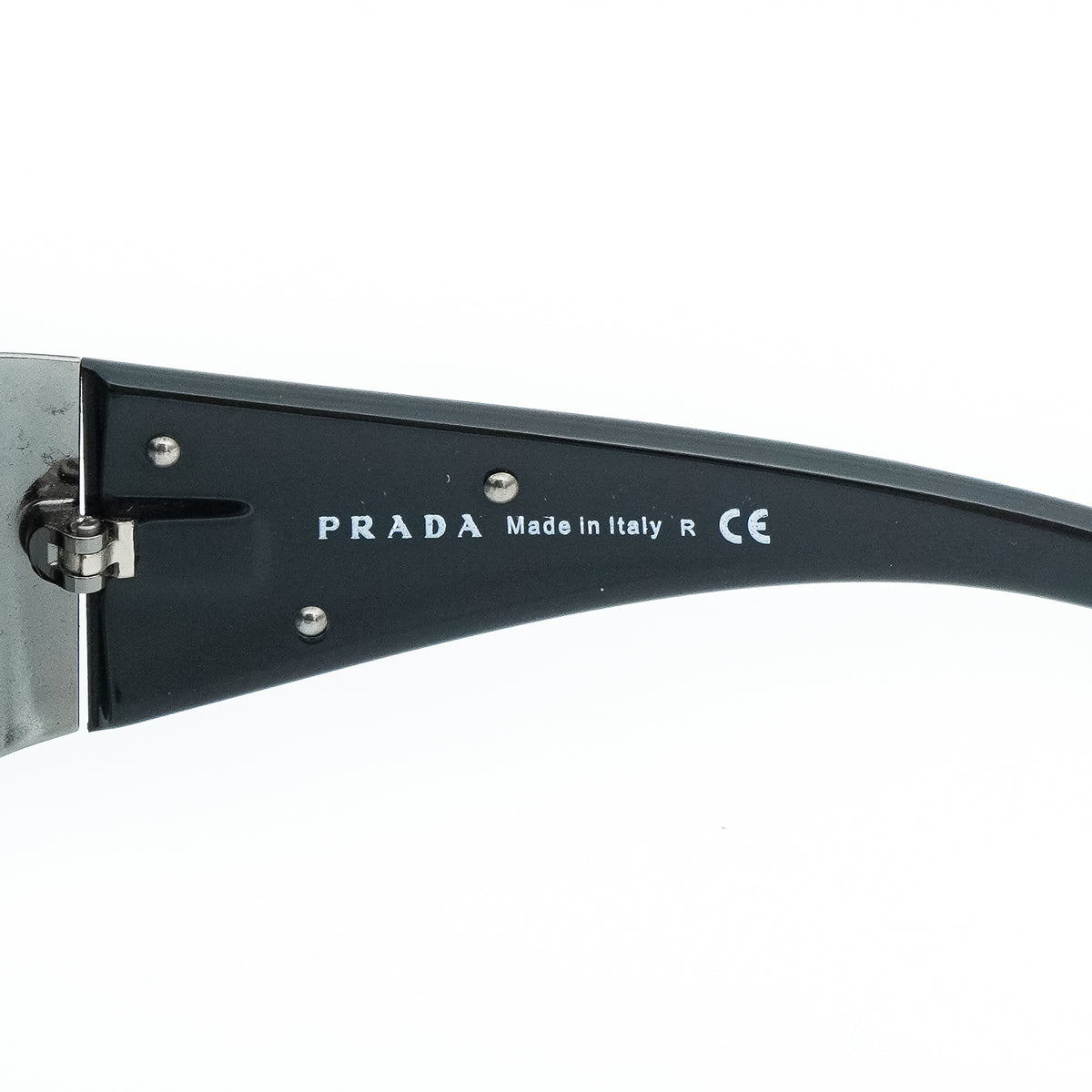 PRADA SPR 57L Black Shield Mask Sunglasses Vintage