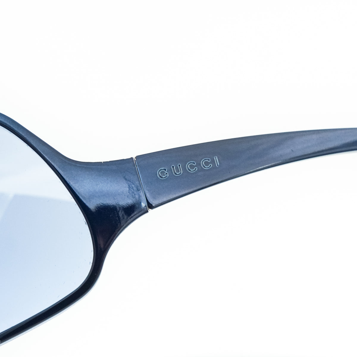 Gucci GG 1661 Blue Shield Mask Sunglasses Vintage