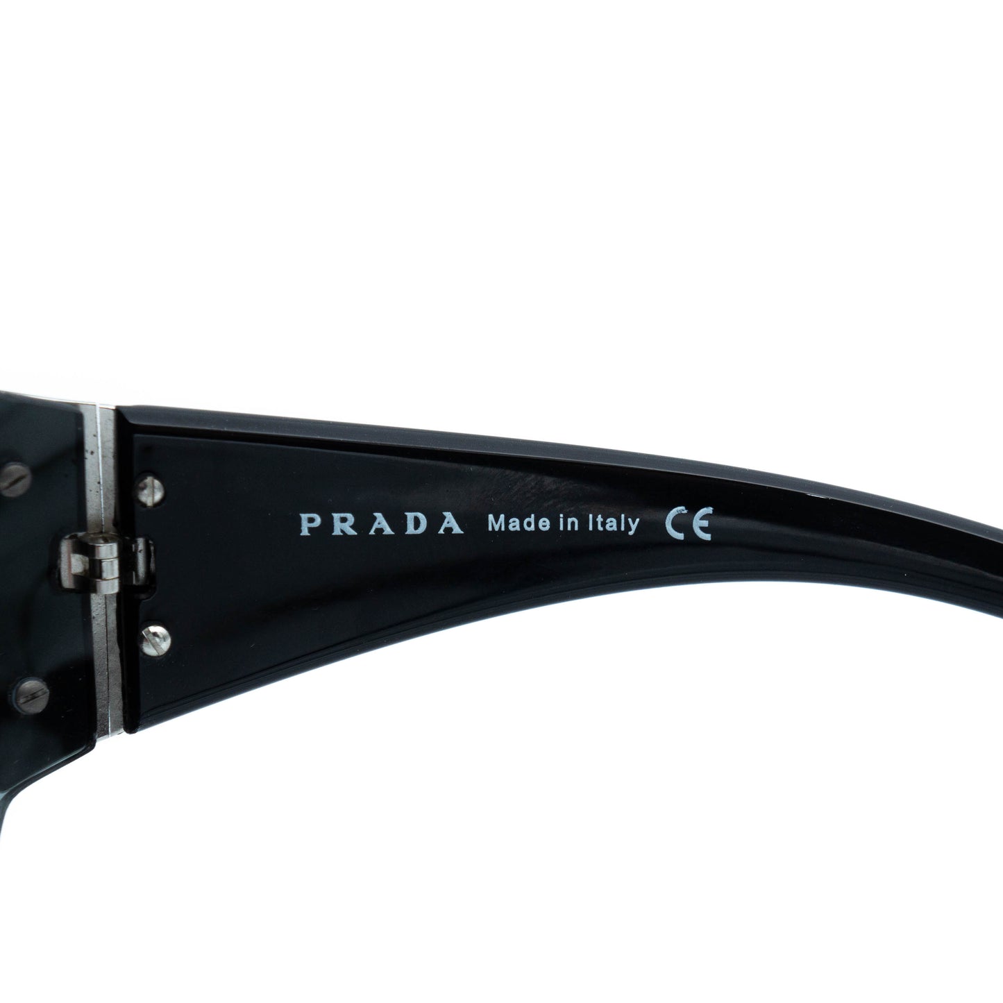 PRADA SPR 04I Black Shield Mask Sunglasses Vintage