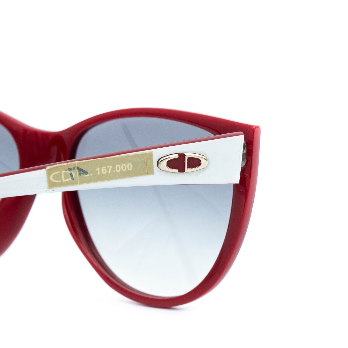 Christian Dior 2349 Black Red Women Sunglasses Vintage 80s