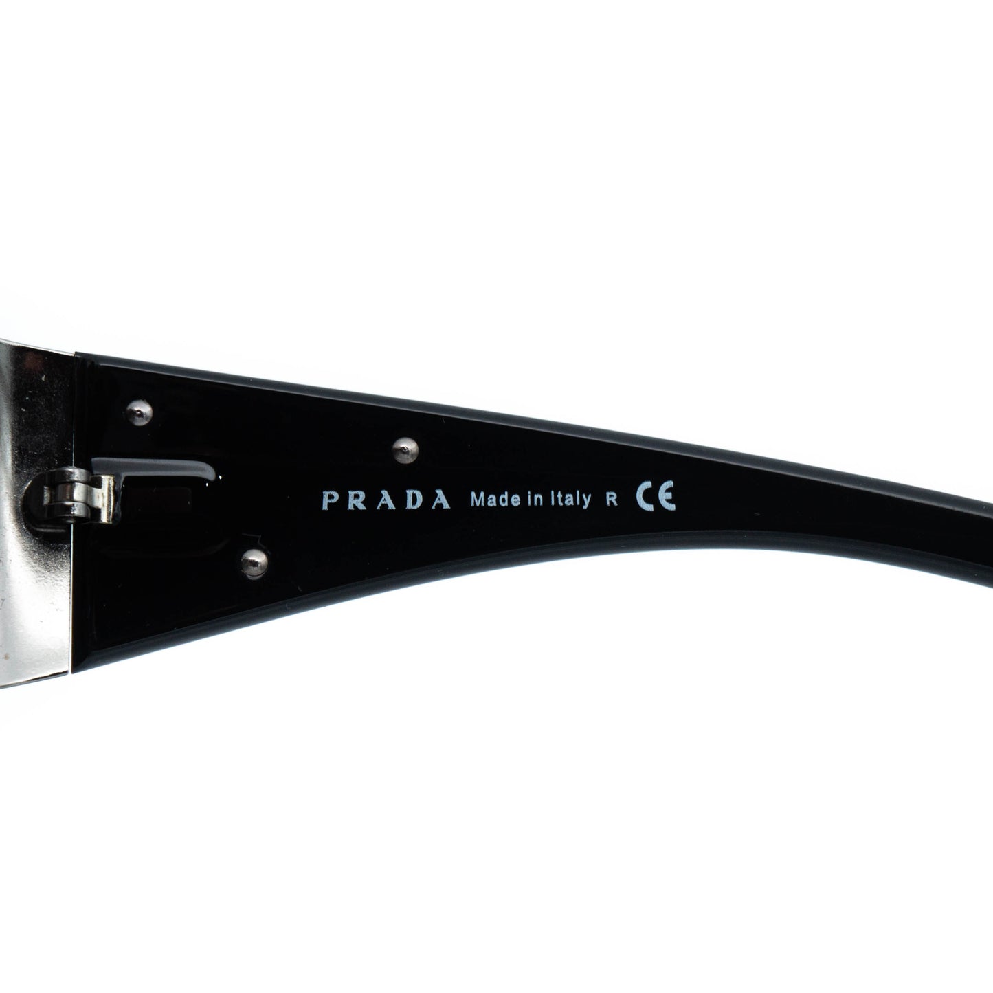 PRADA SPR57L Women Shield Mask Black Sunglasses Vintage