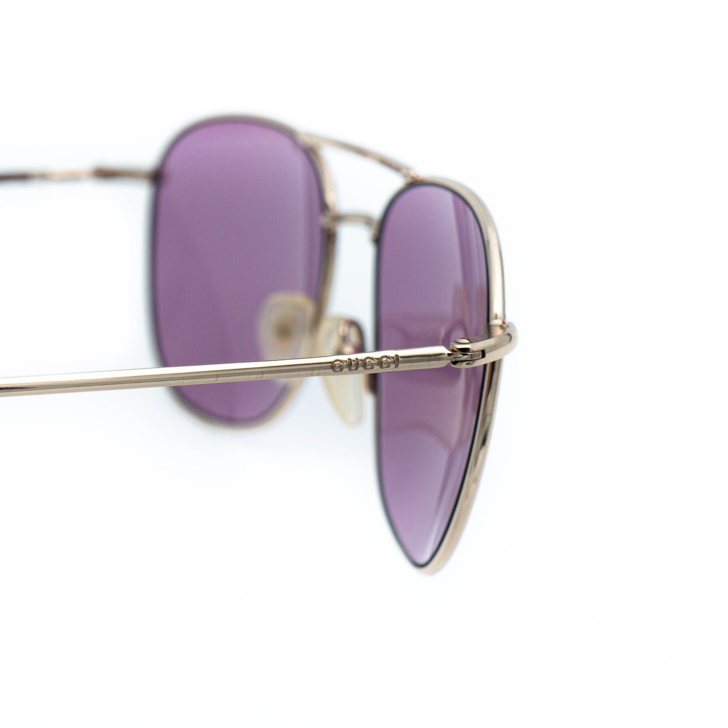 GUCCI GG1286 Gold Purple Aviator Sunglasses Vintage
