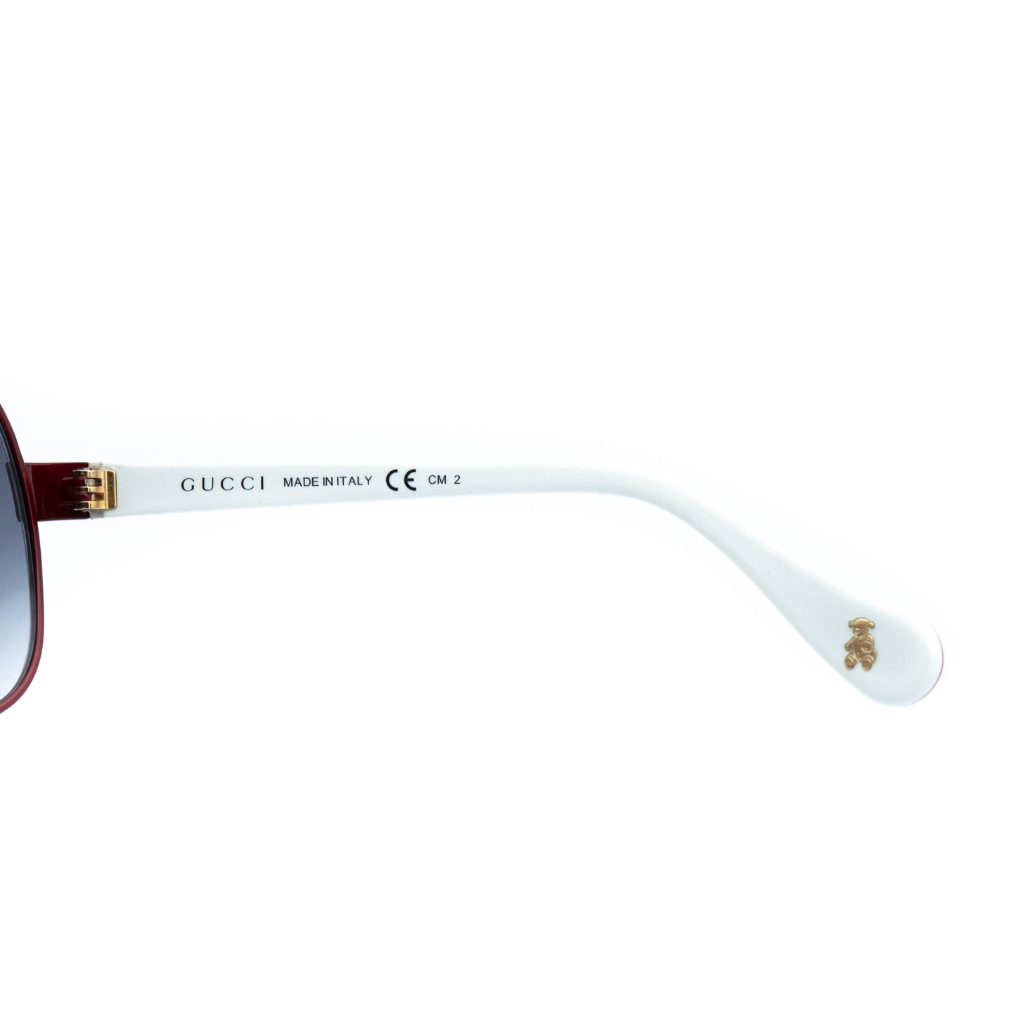 GUCCI GG 5500 Kids Aviator Shield White Sunglasses Vintage