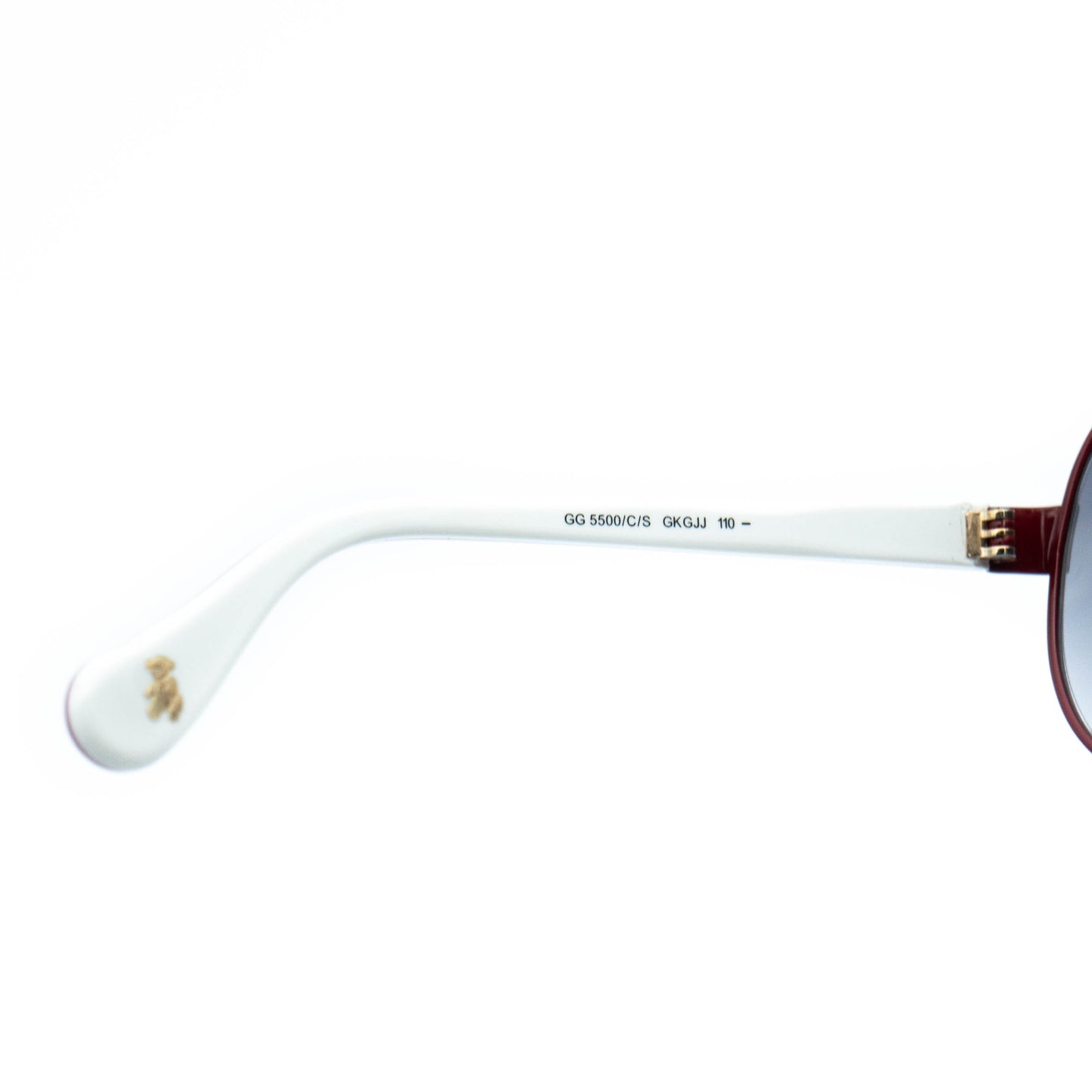 GUCCI GG 5500 Kids Aviator Shield White Sunglasses Vintage