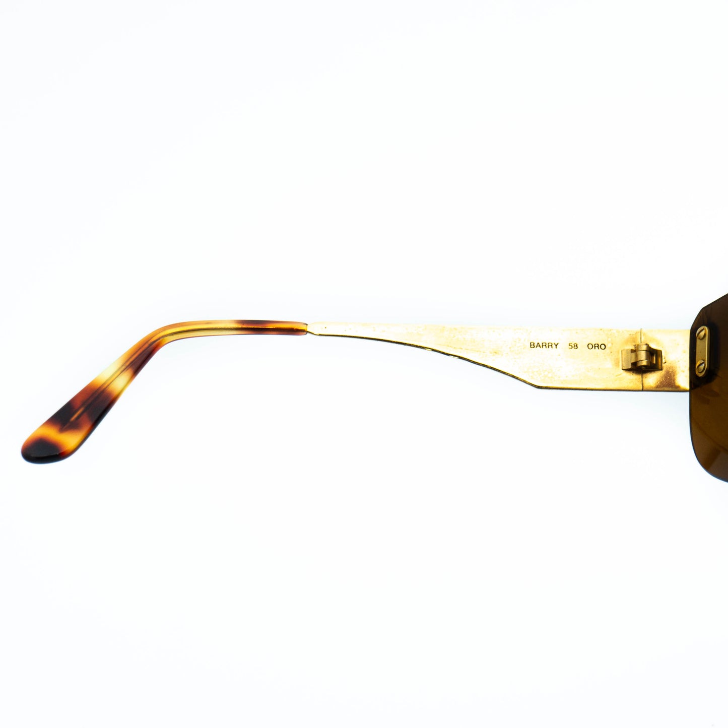 Vogue BARRY Gold Shield Rimless Sunglasses Vintage