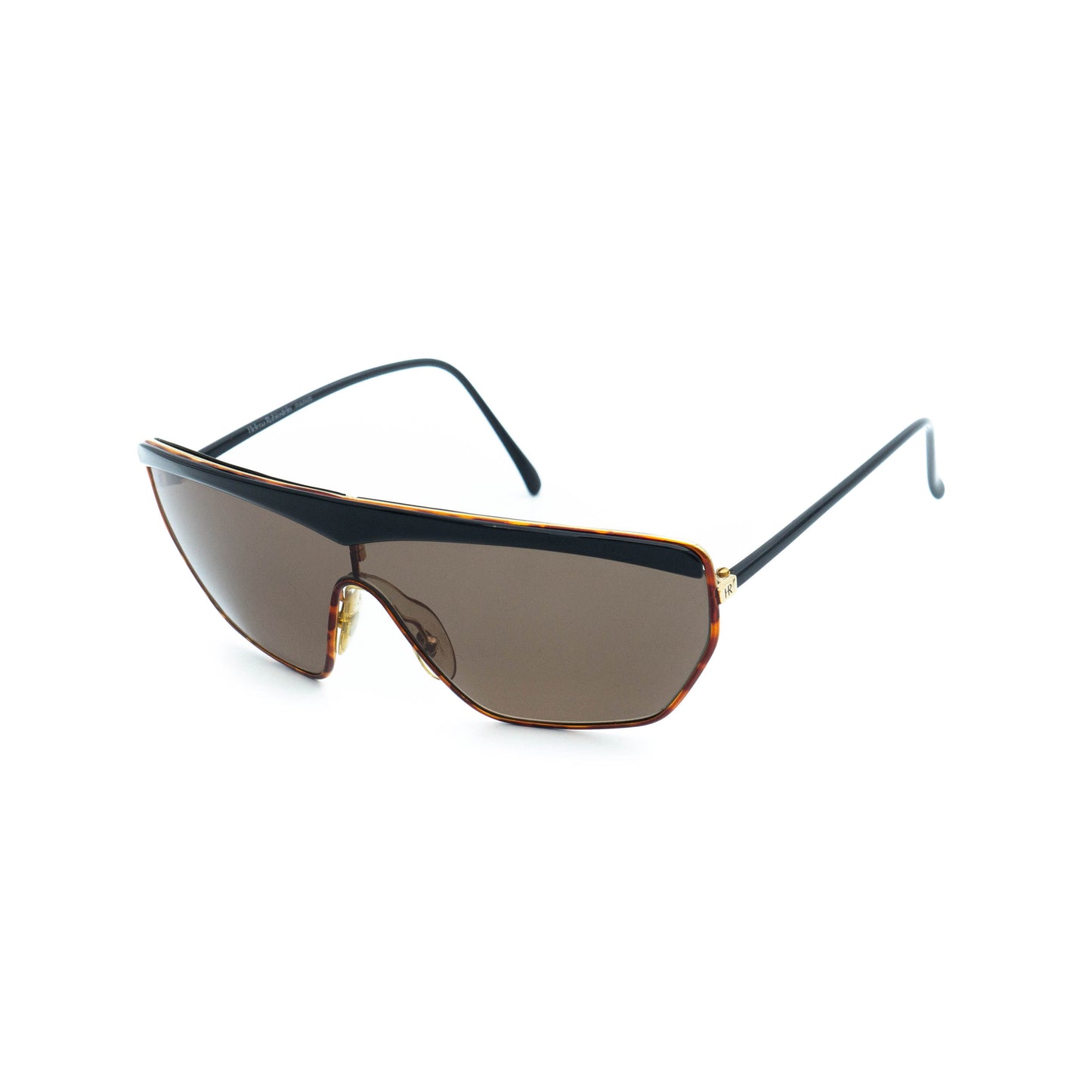 Helena Rubinstein Paris 9 11 Gold Black Sunglasses Vintage
