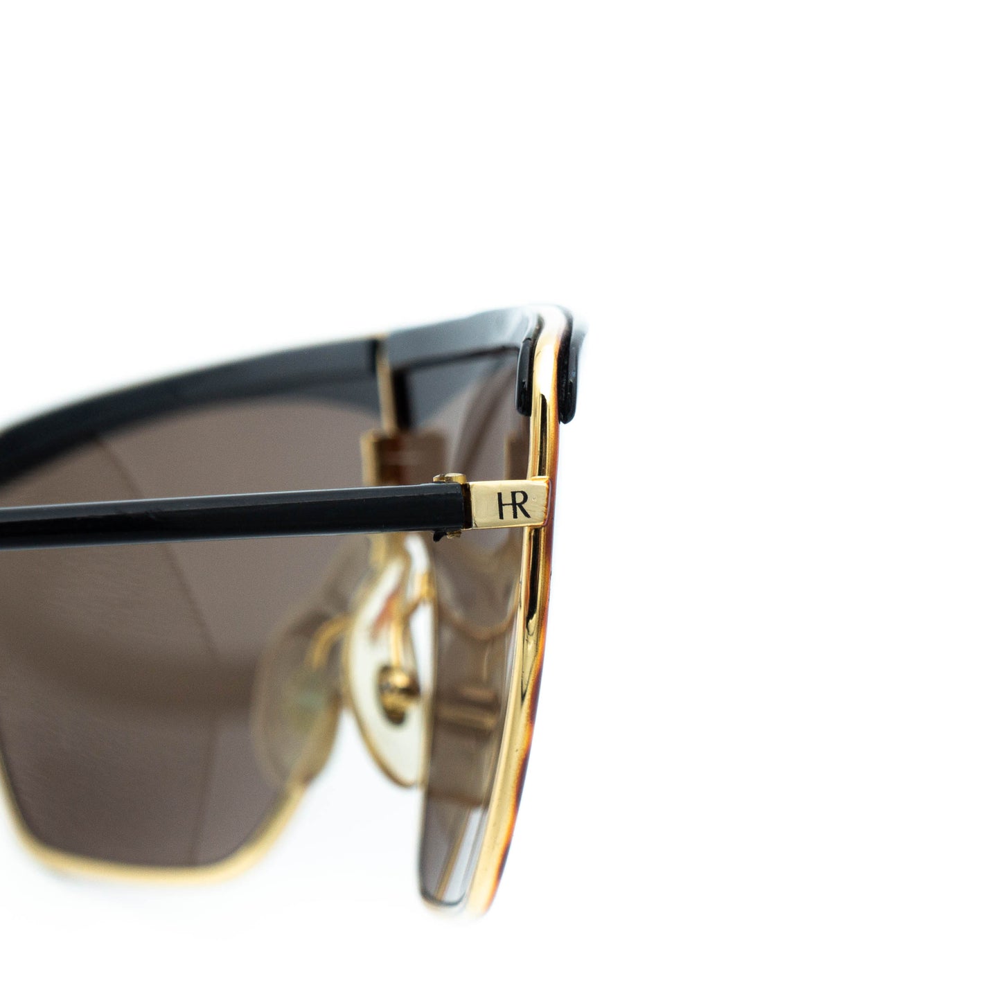 Helena Rubinstein Paris 9 11 Gold Black Sunglasses Vintage