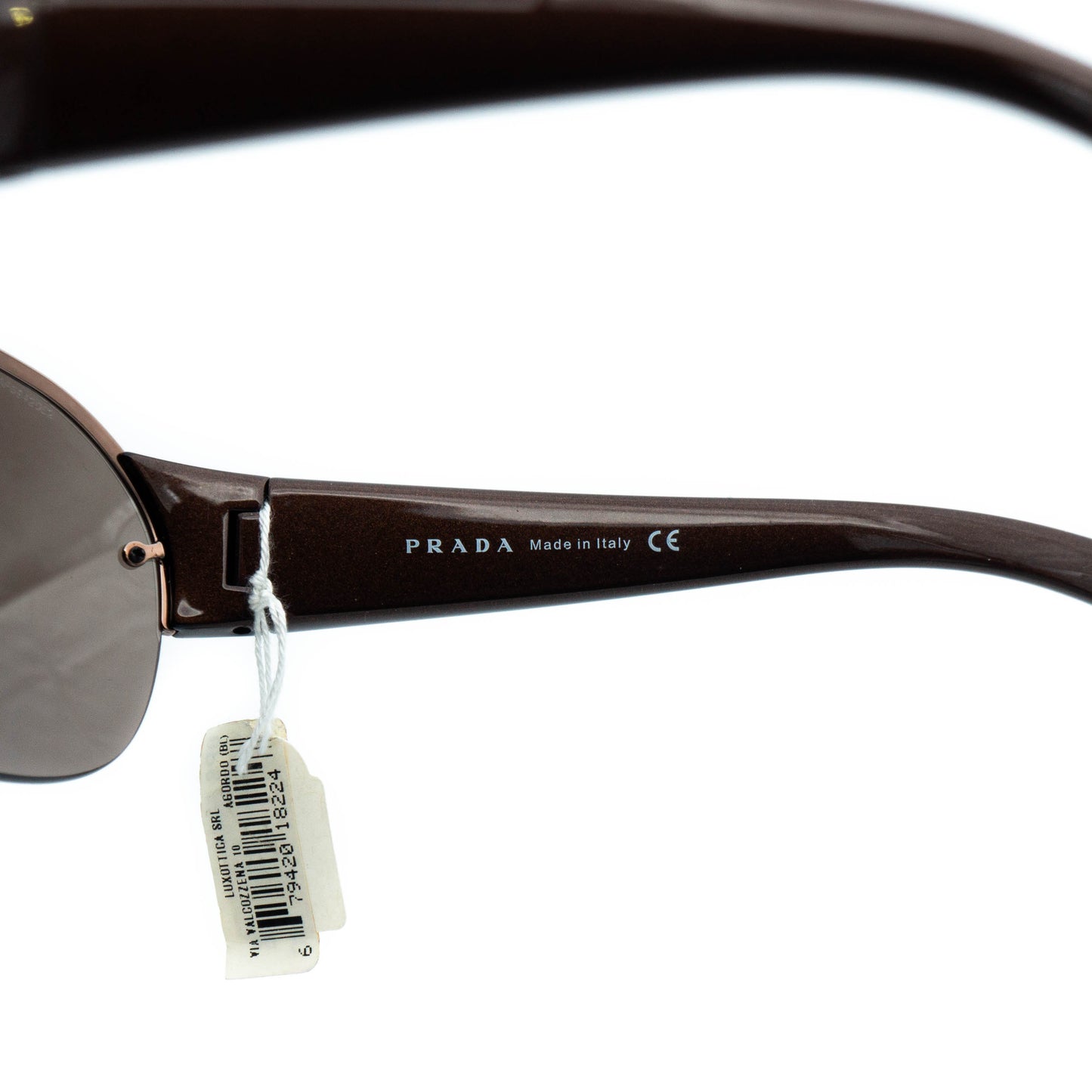 PRADA SPS 53G Brown Shield Mask Sunglasses Vintage