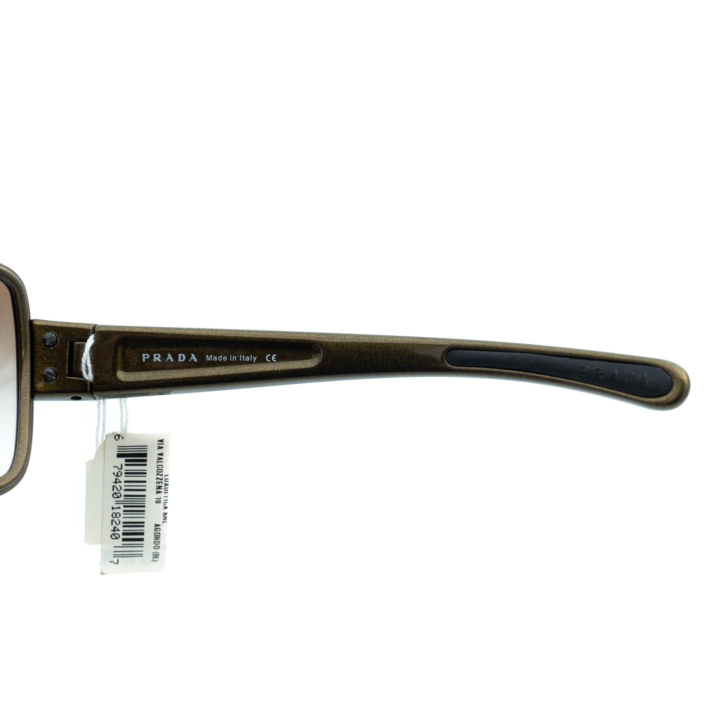 PRADA SPS 55G Green Khaki Shield Mask Sunglasses Vintage