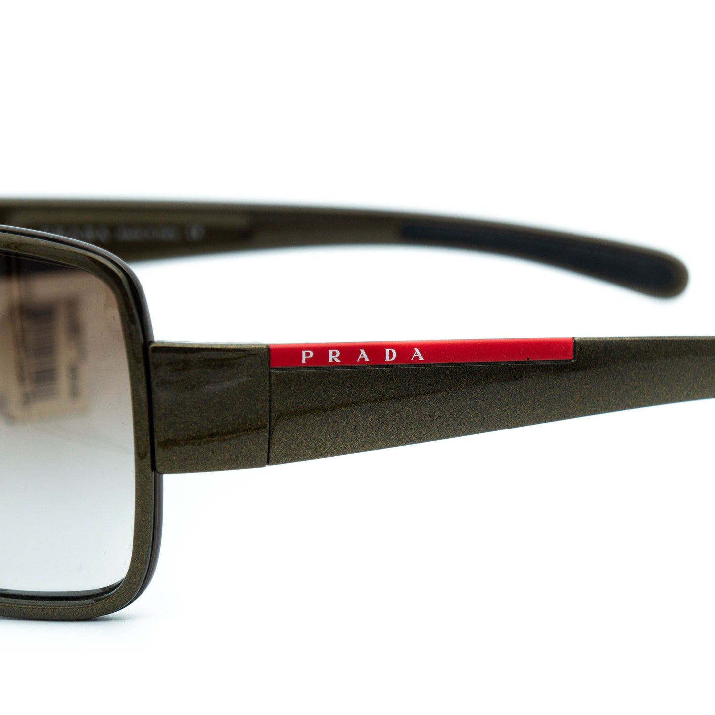 PRADA SPS 55G Green Khaki Shield Mask Sunglasses Vintage