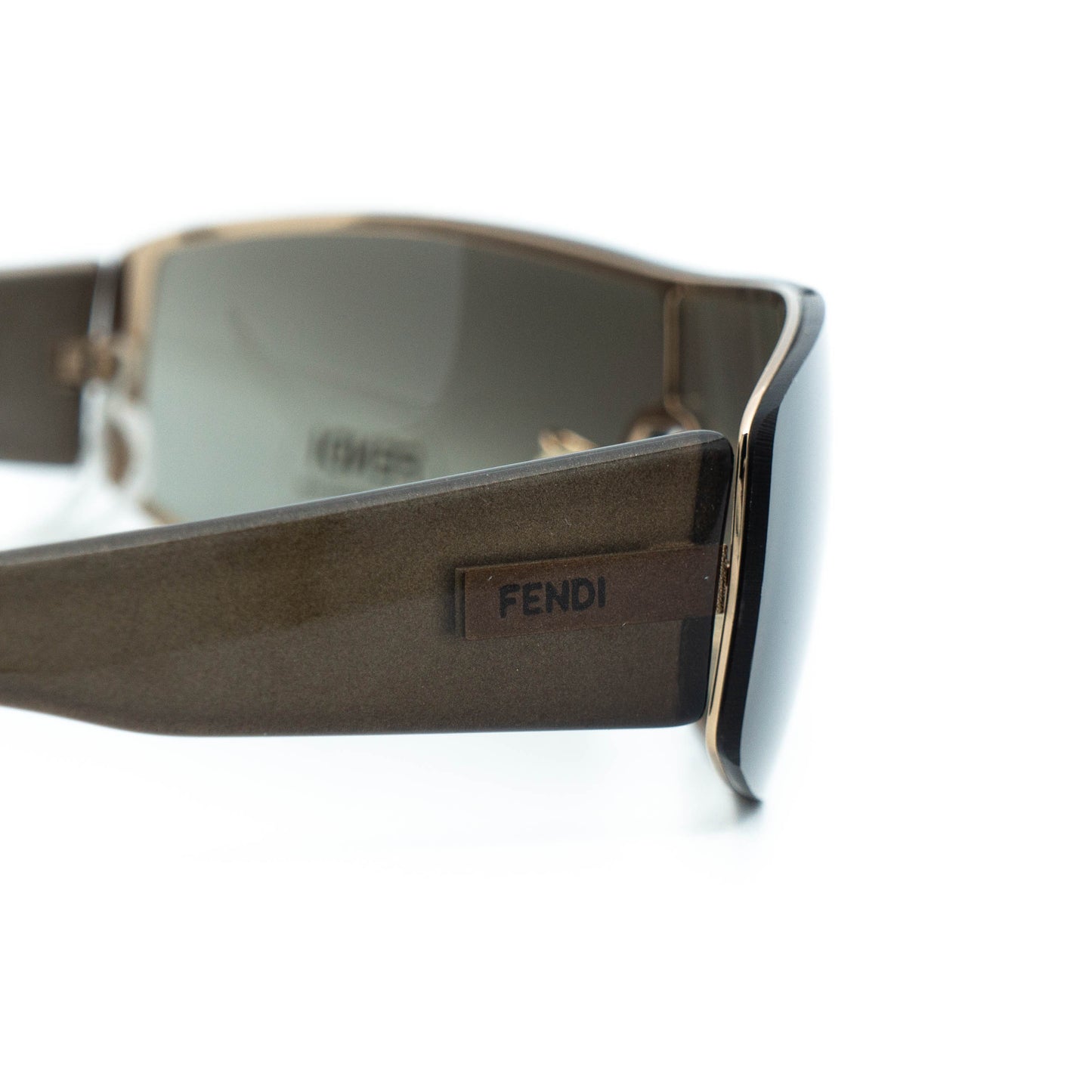 FENDI SL7457 Brown Shield Sunglasses Vintage