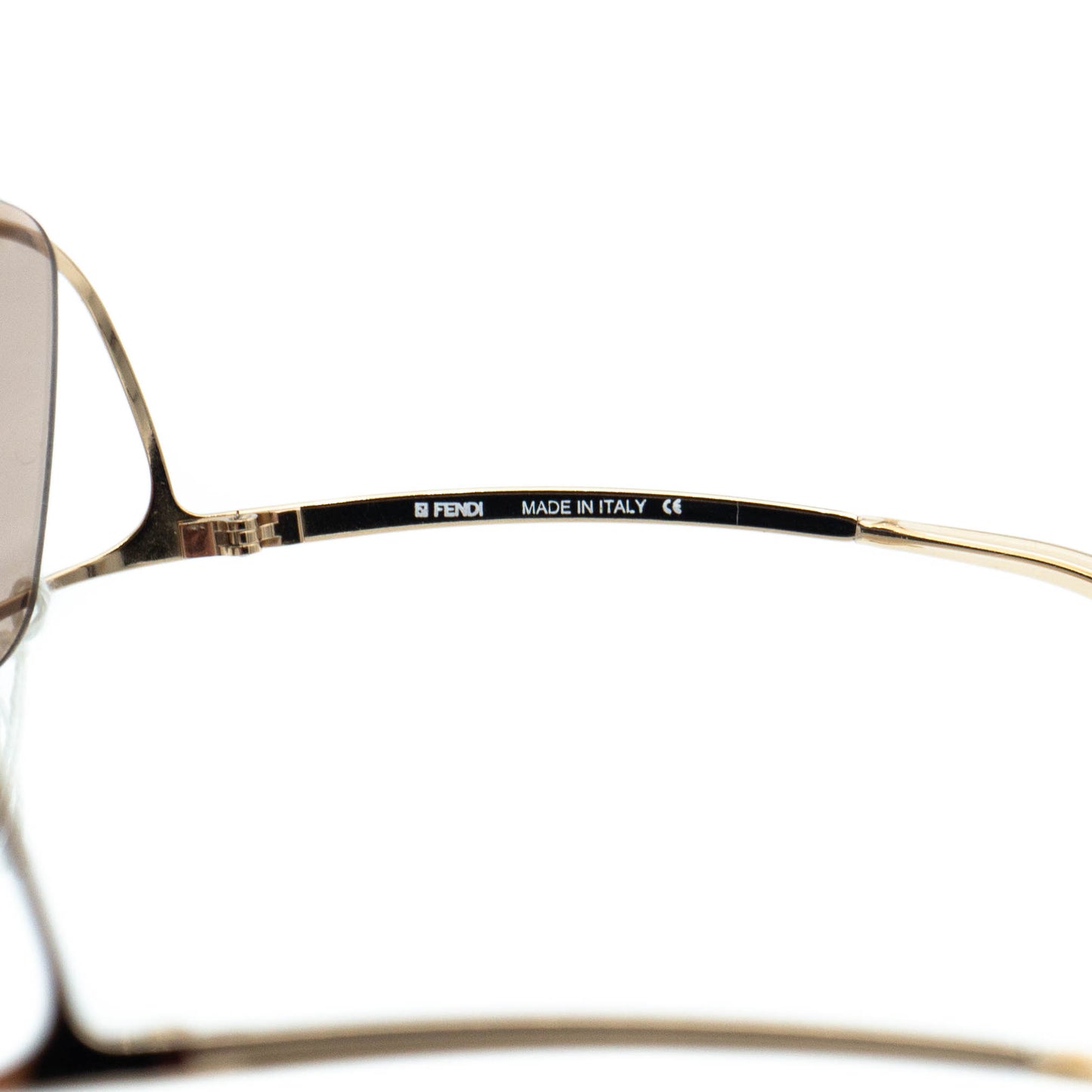 FENDI SL 7404 Gold Shield Metal Sunglasses Vintage