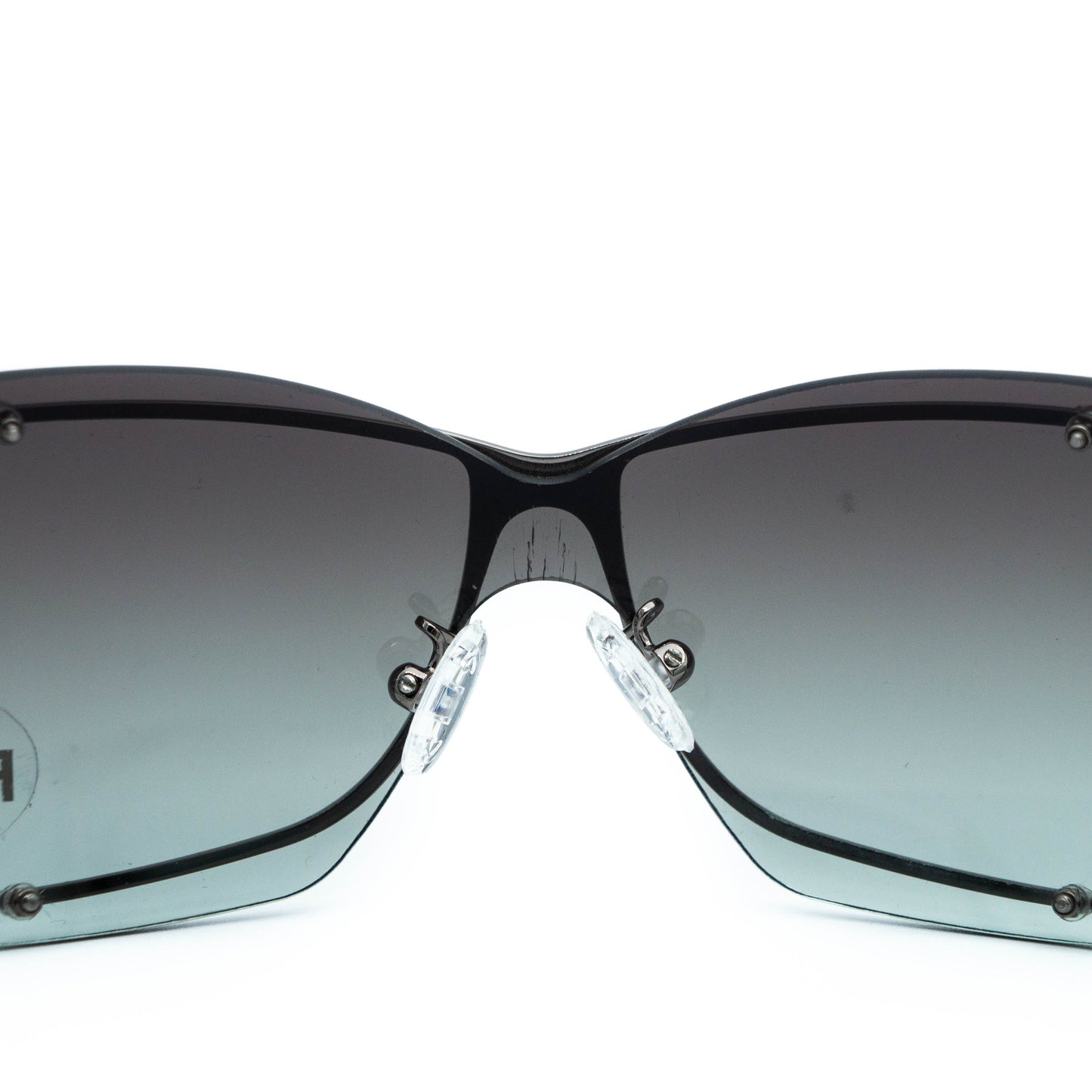 FENDI SL 7405 Silver Shield Metal Sunglasses Vintage