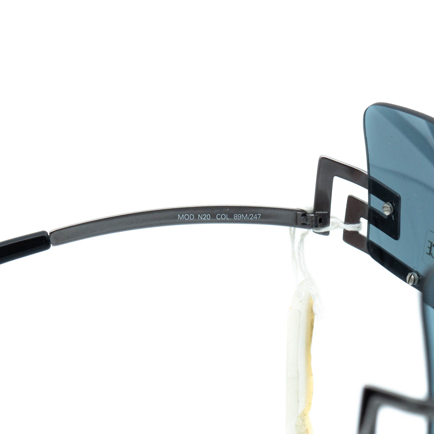 VERSACE N20 Silver Rimless Shield Sunglasses Vintage