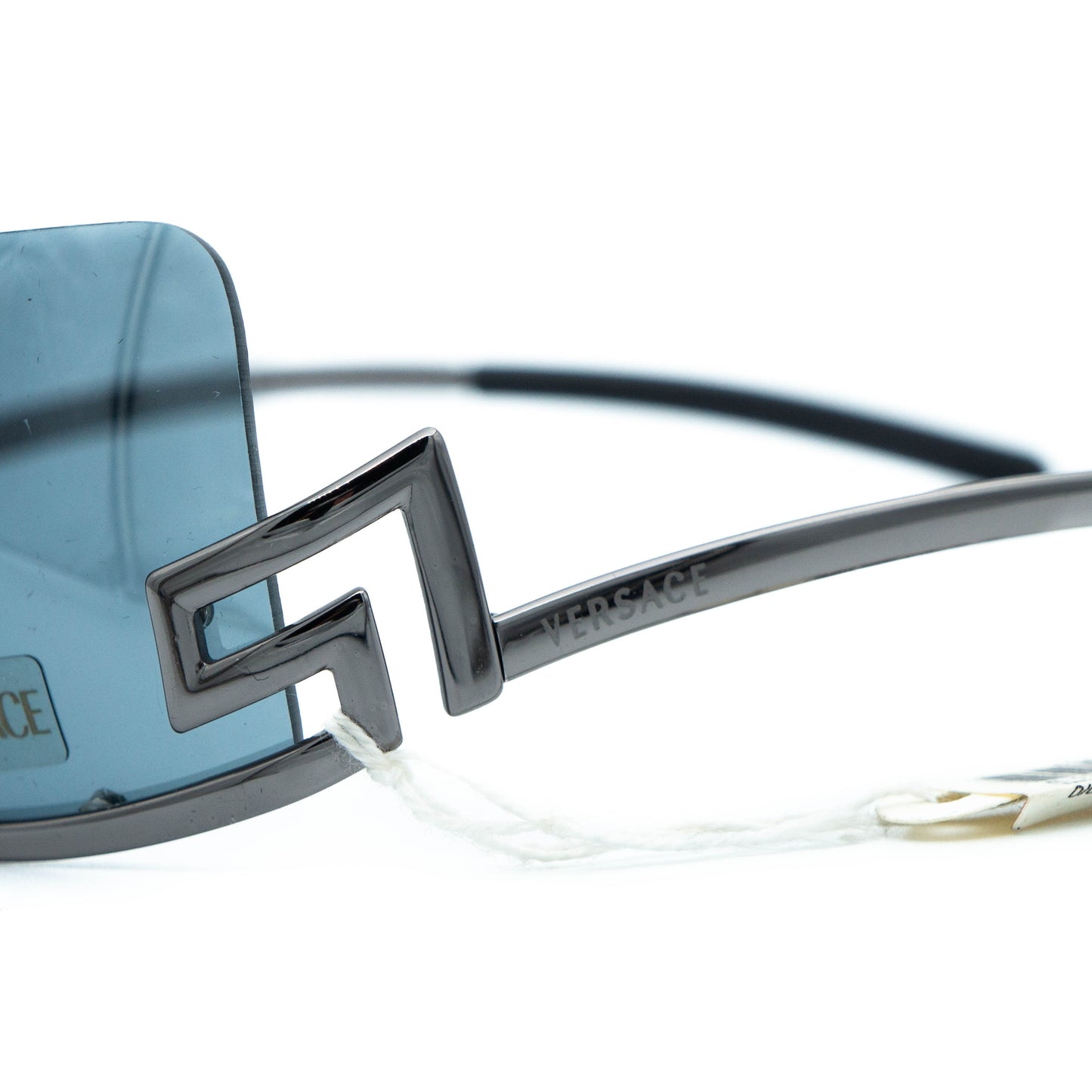 VERSACE N20 Silver Rimless Shield Sunglasses Vintage