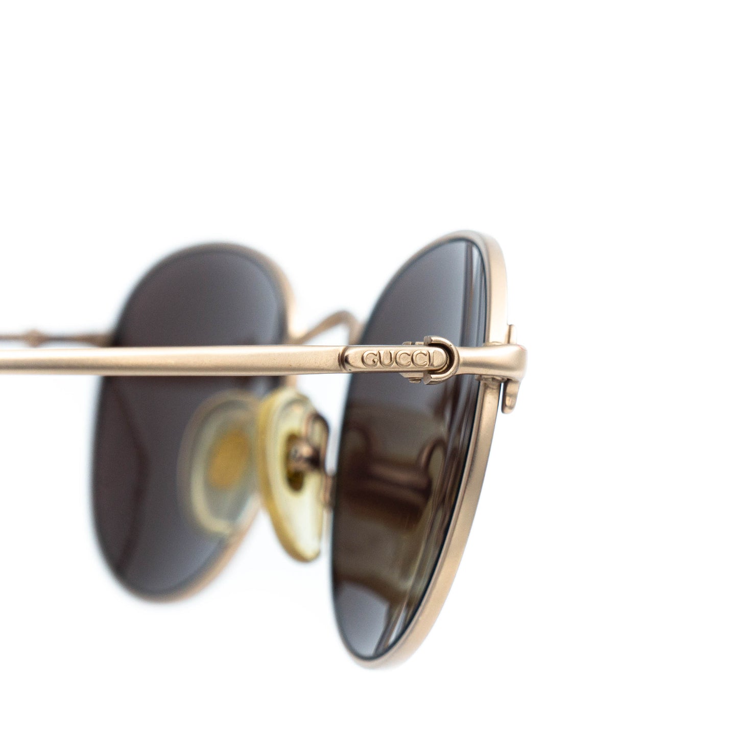 GUCCI GG 1246/S Gold Round Metal Sunglasses Vintage
