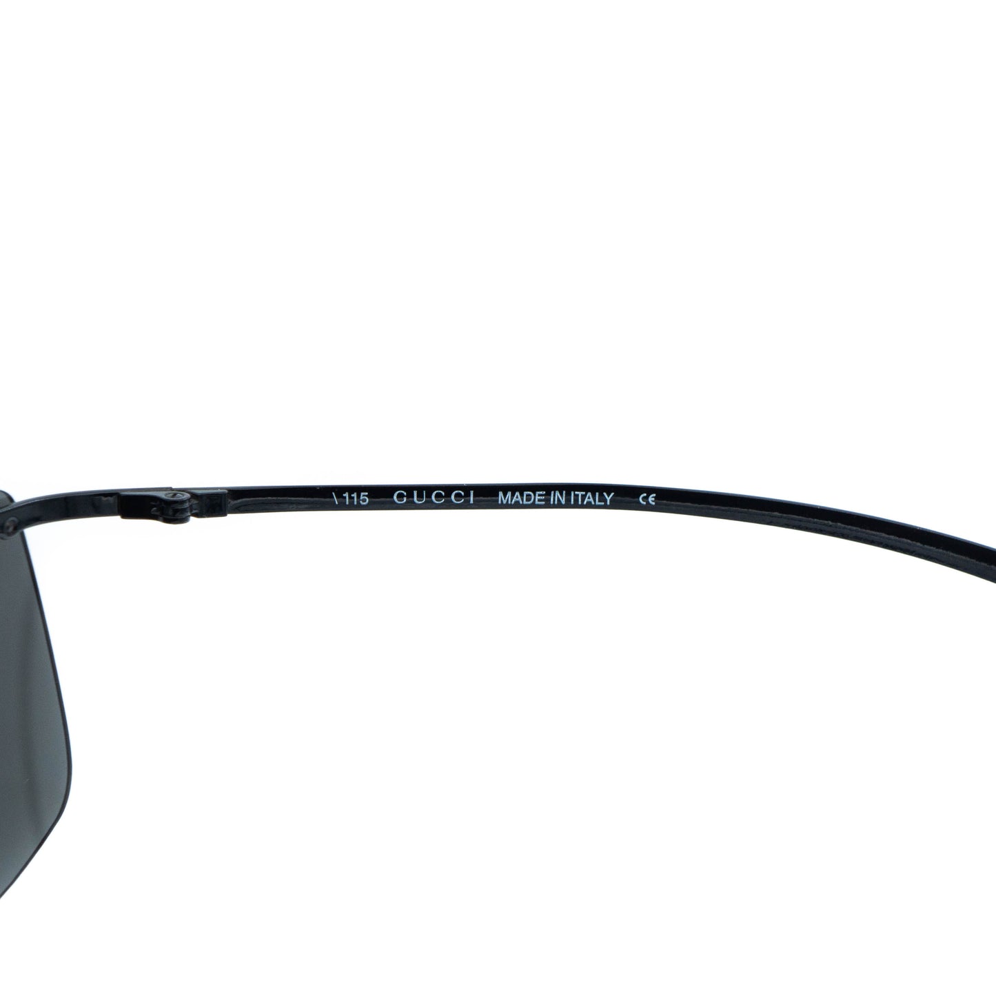 GUCCI GG 2681/S Black Shield Rimless Sunglasses Vintage