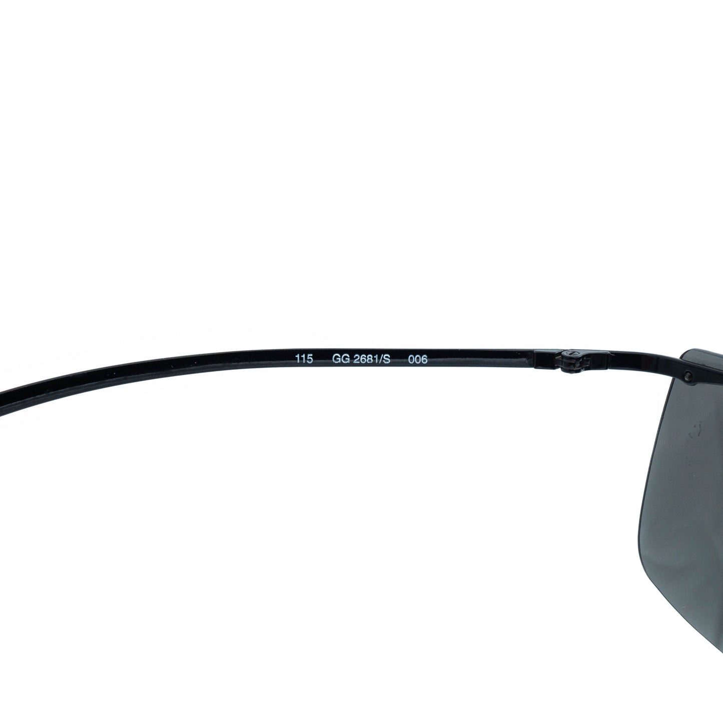 GUCCI GG 2681/S Black Shield Rimless Sunglasses Vintage