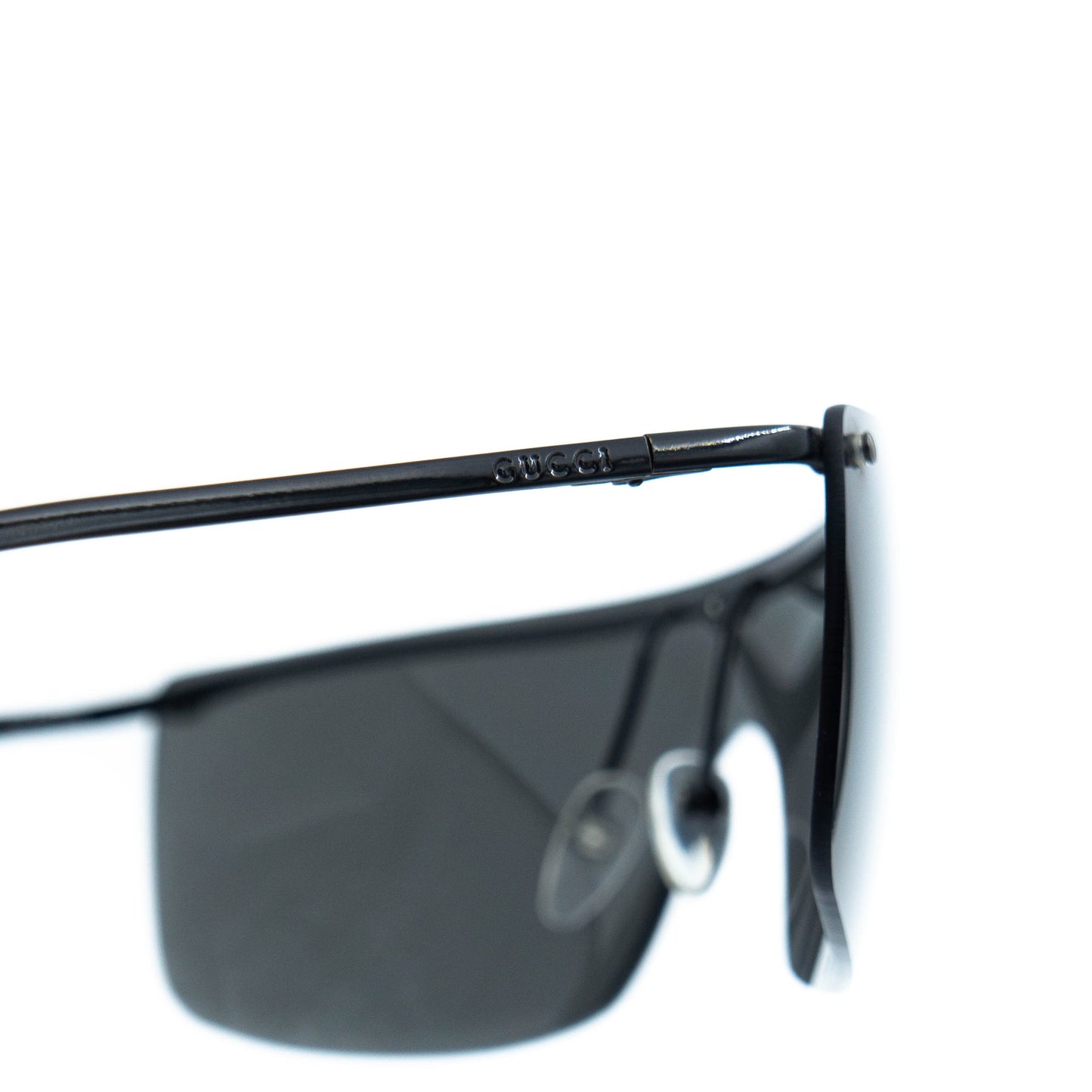 GUCCI GG 2681/S Black Shield Rimless Sunglasses Vintage