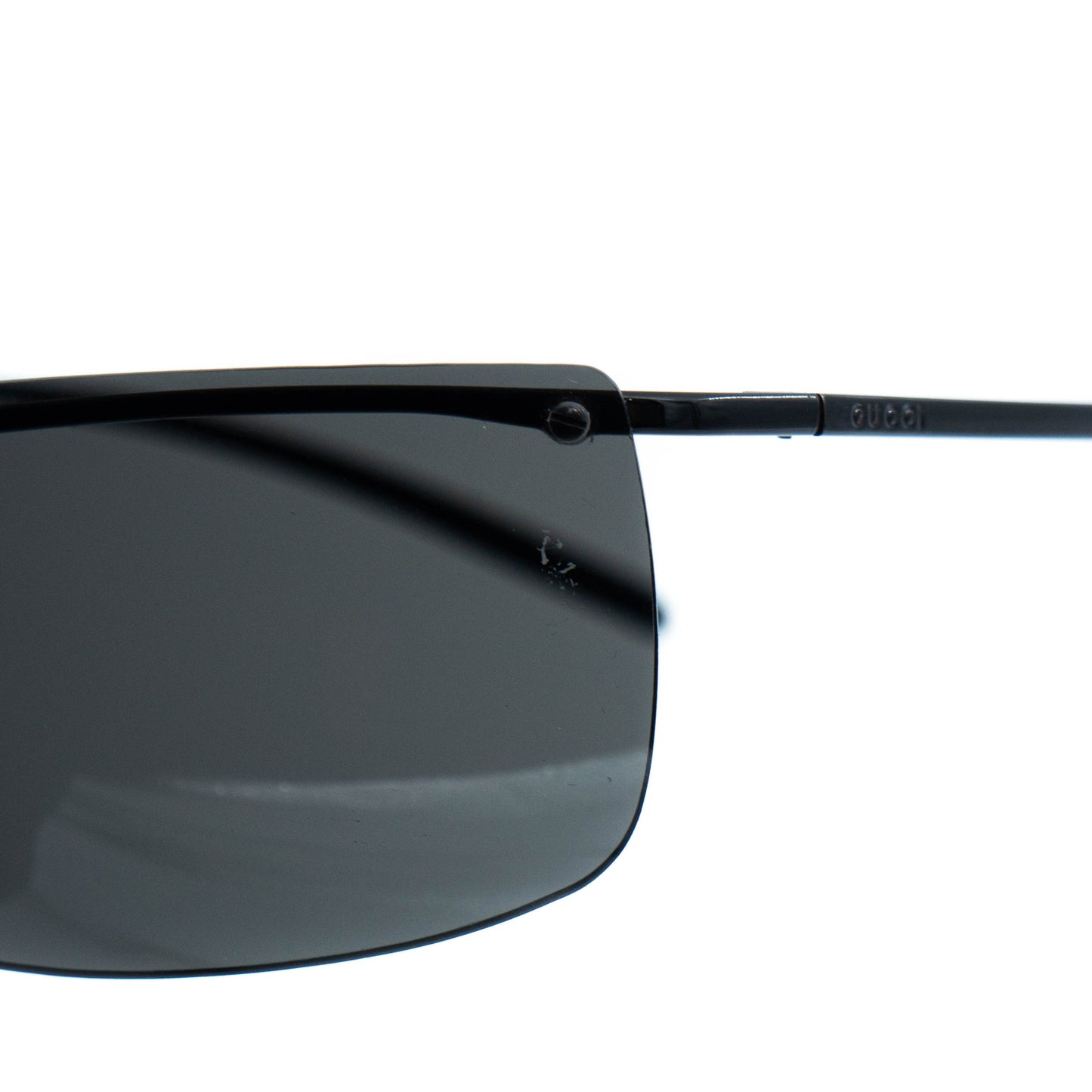GUCCI GG 2681/S Black Shield Rimless Sunglasses Vintage