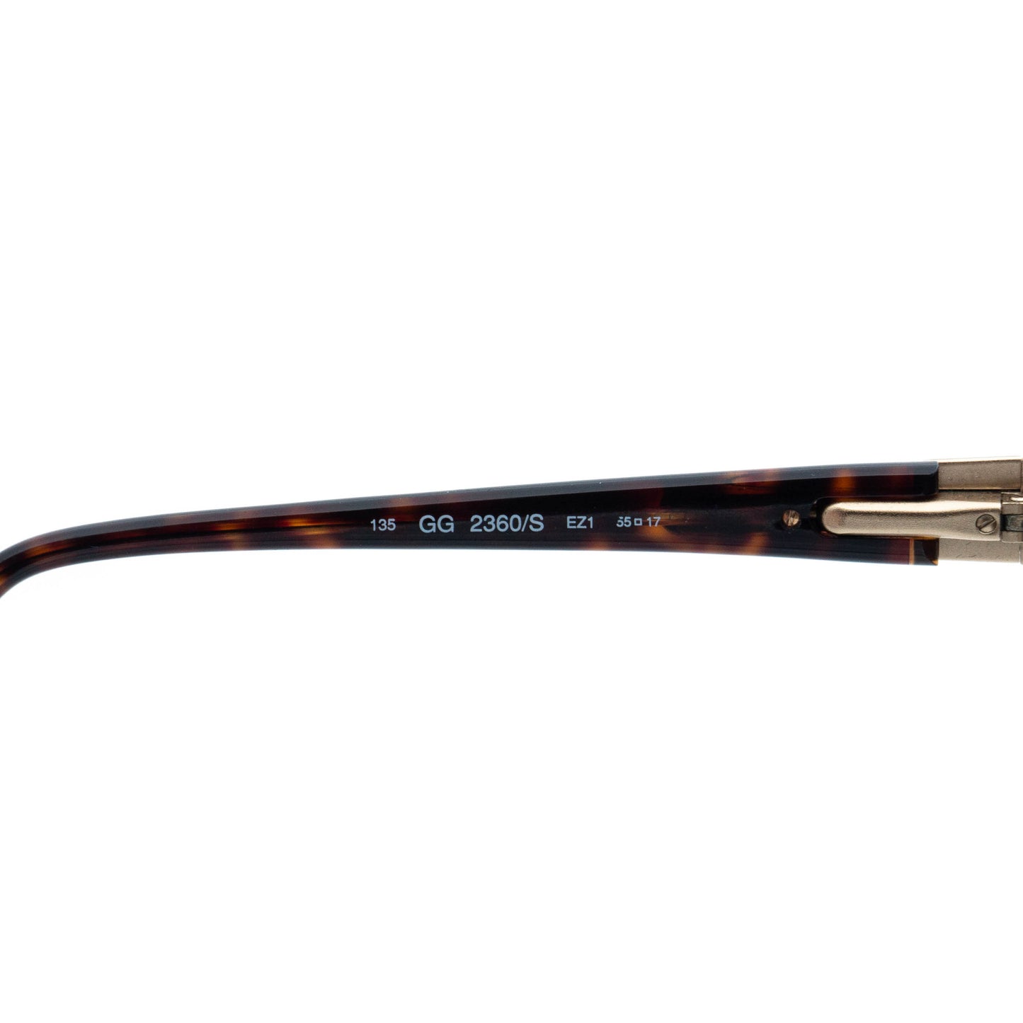 GUCCI GG 2360/S Brown Gold Oval Sunglasses Vintage