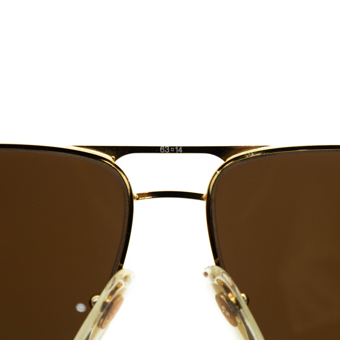 GUCCI GG 1232/S Brown Gold Aviator Sunglasses Vintage