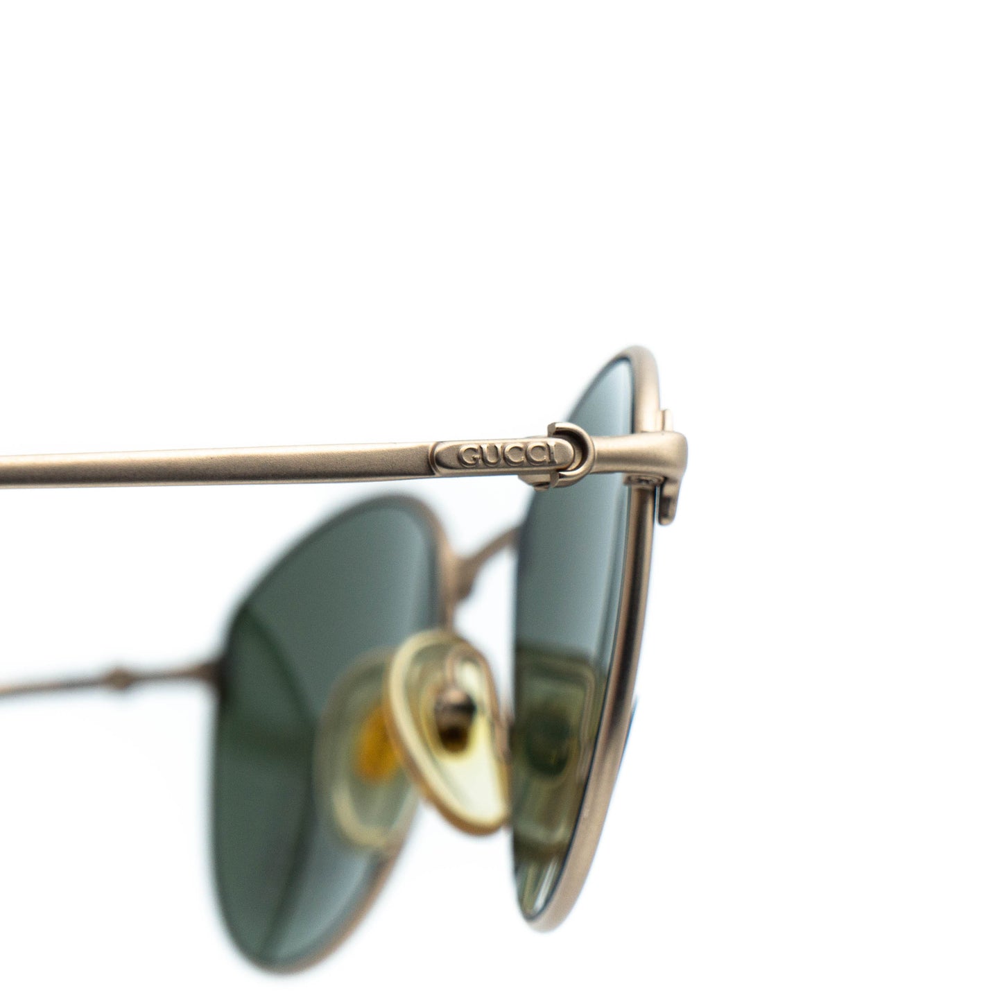 GUCCI GG 1236/S Gold Round Metal Sunglasses Vintage