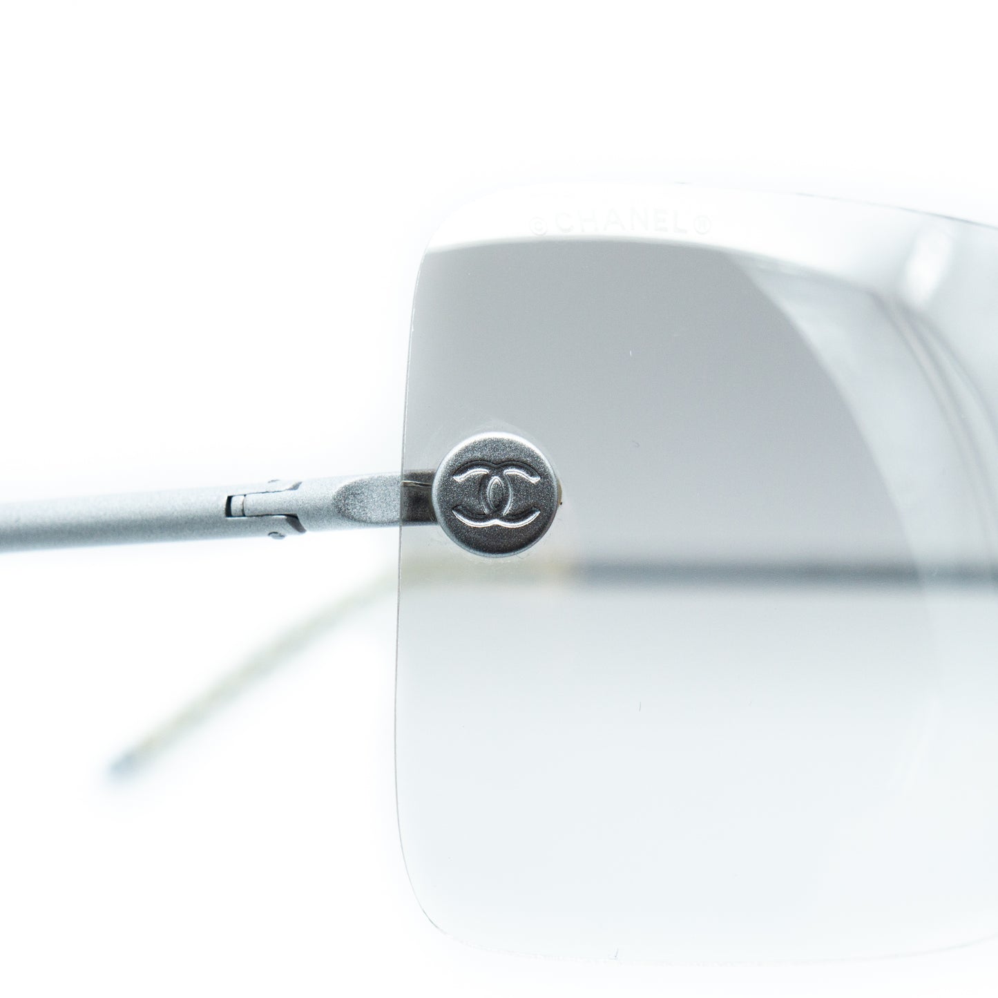 CHANEL 4034 CC Rimless Silver Sunglasses Vintage