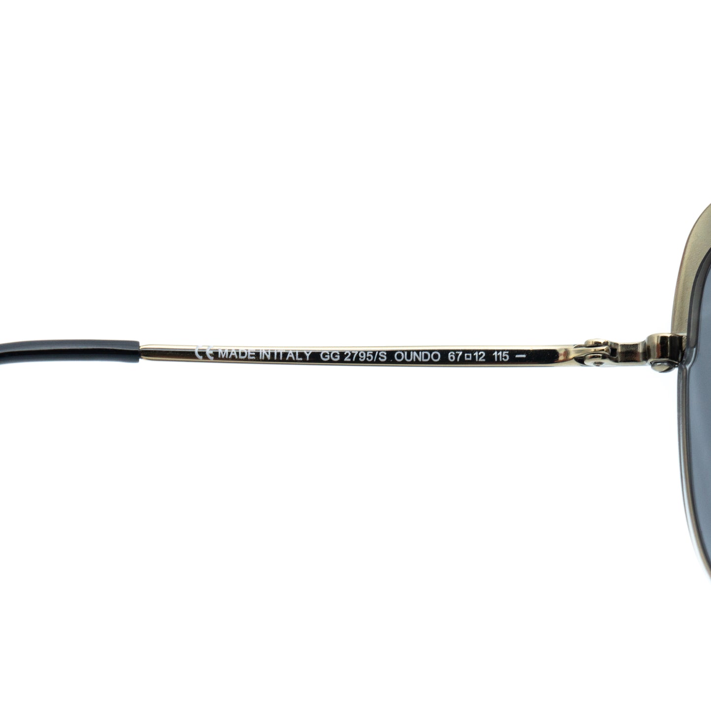 GUCCI GG 2795/S Gold Metal Oversized Sunglasses Vintage