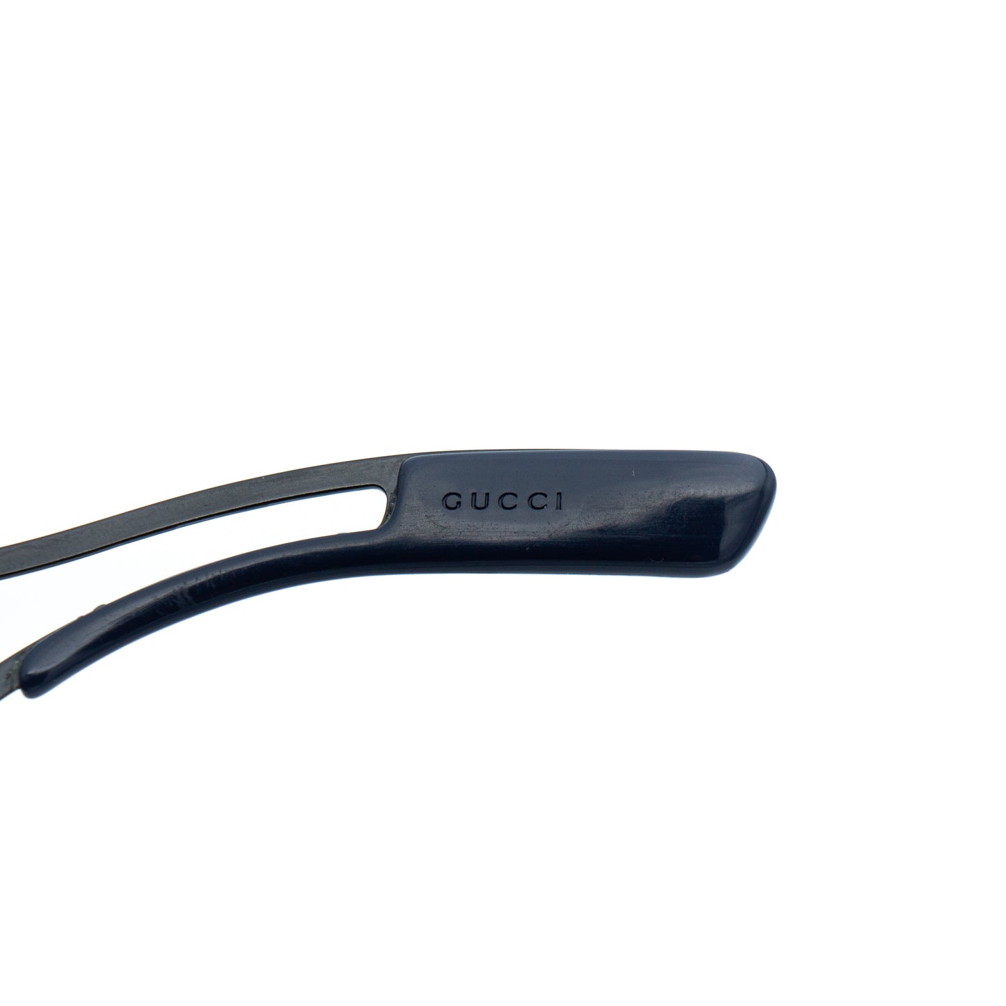 GUCCI GG 2799/S Black Blue Wrap Shield Mask Sunglasses Vintage