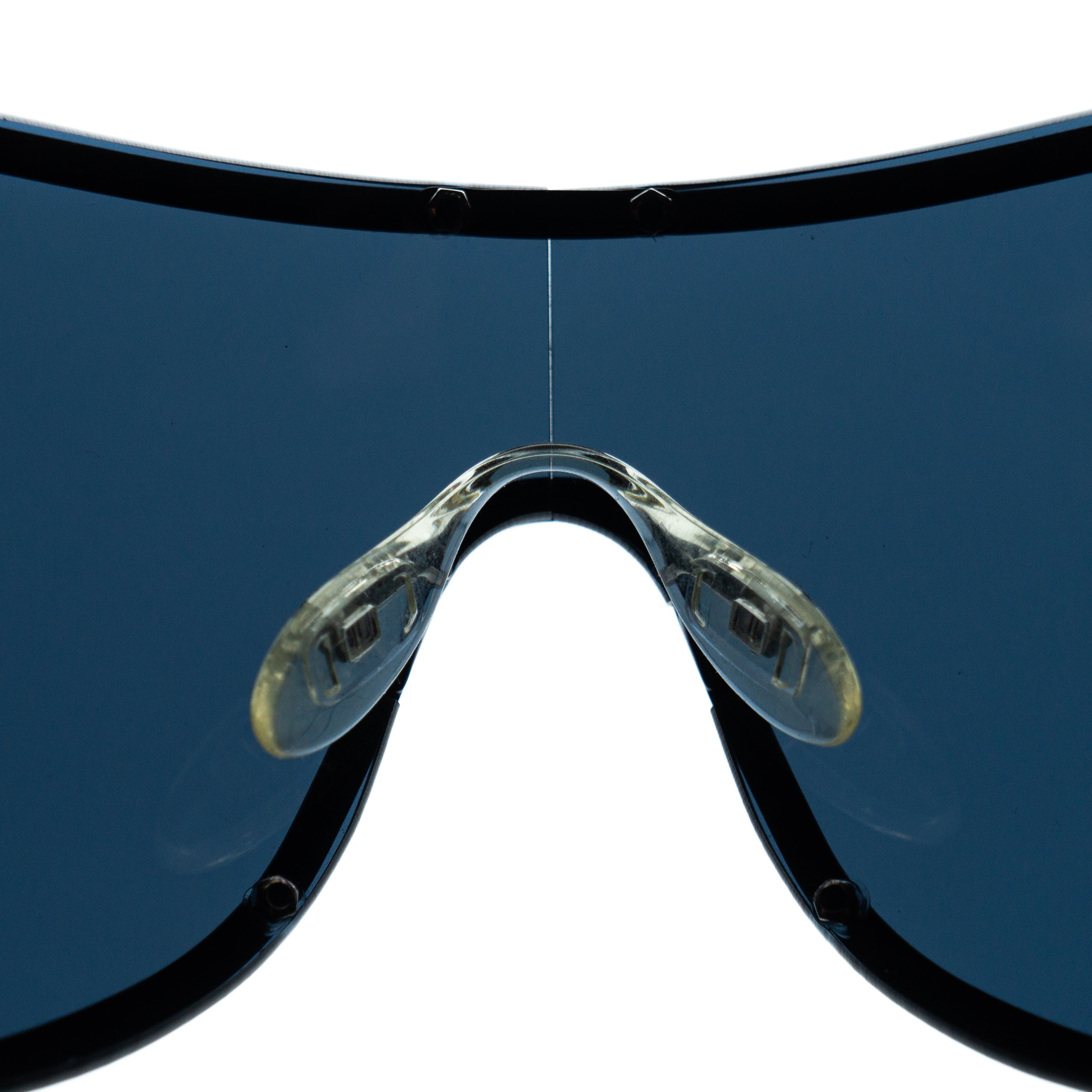 GUCCI GG 2799/S Black Blue Wrap Shield Mask Sunglasses Vintage
