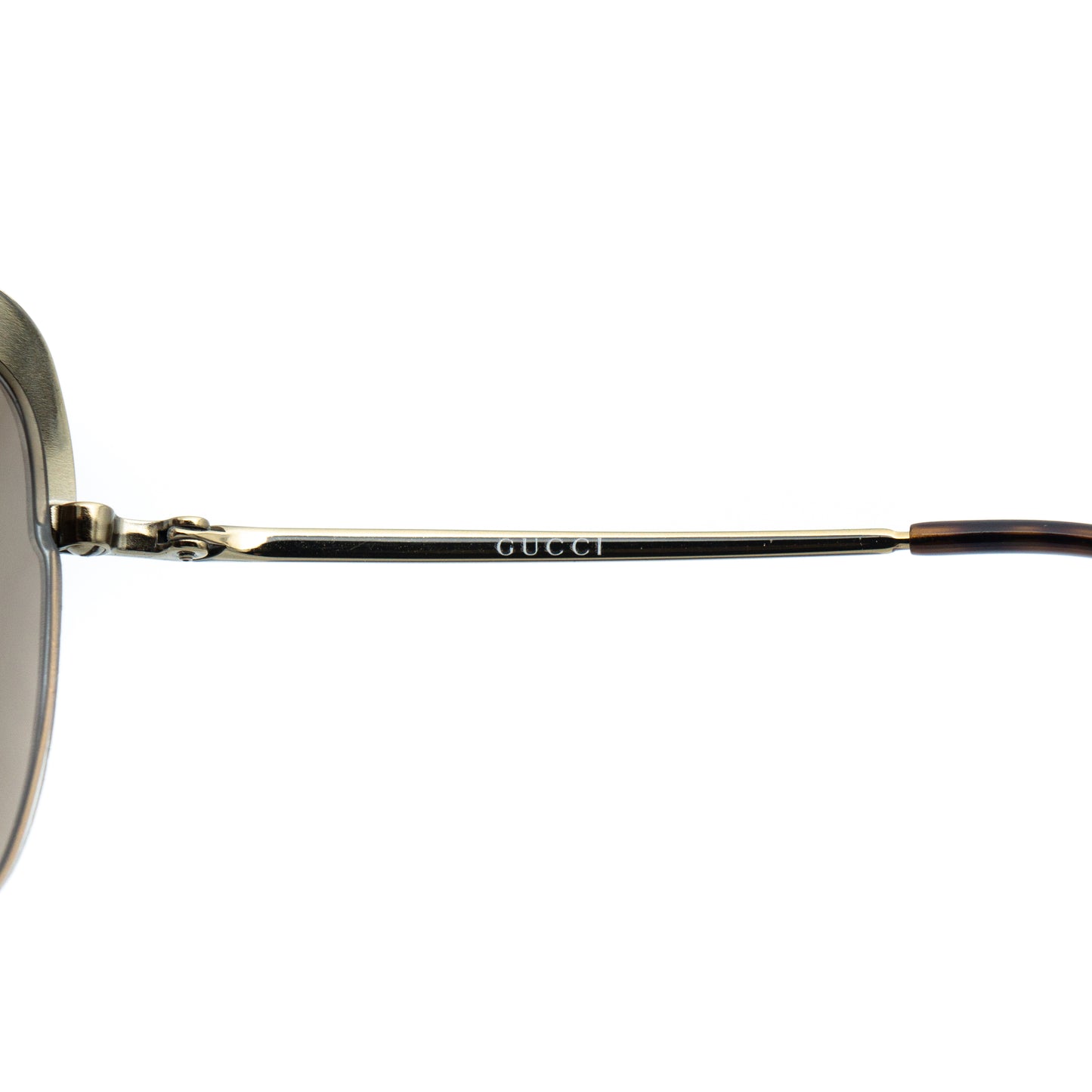 GUCCI GG 2795/S Gold Brown Metal Oversized Sunglasses Vintage
