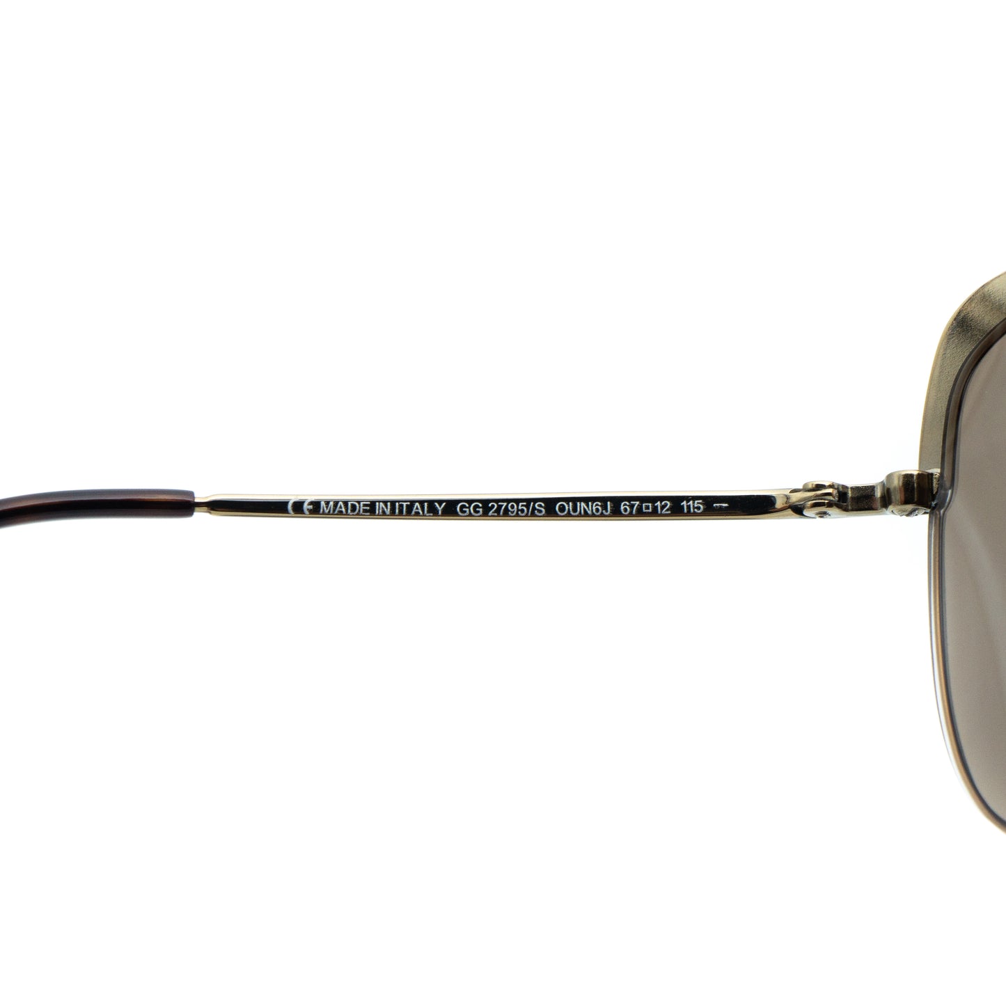 GUCCI GG 2795/S Gold Brown Metal Oversized Sunglasses Vintage