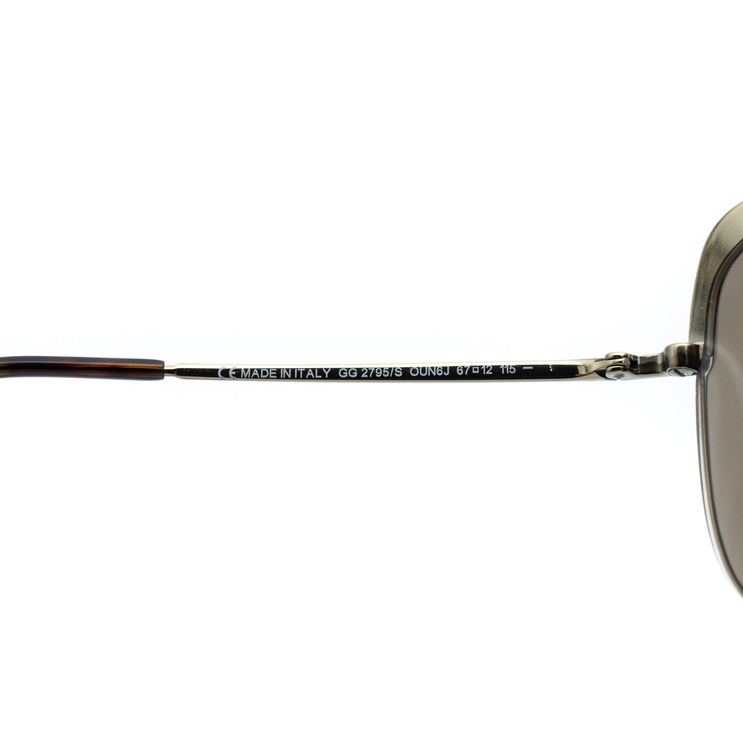 GUCCI GG 2795/S Gold Brown Metal Oversized Sunglasses Vintage