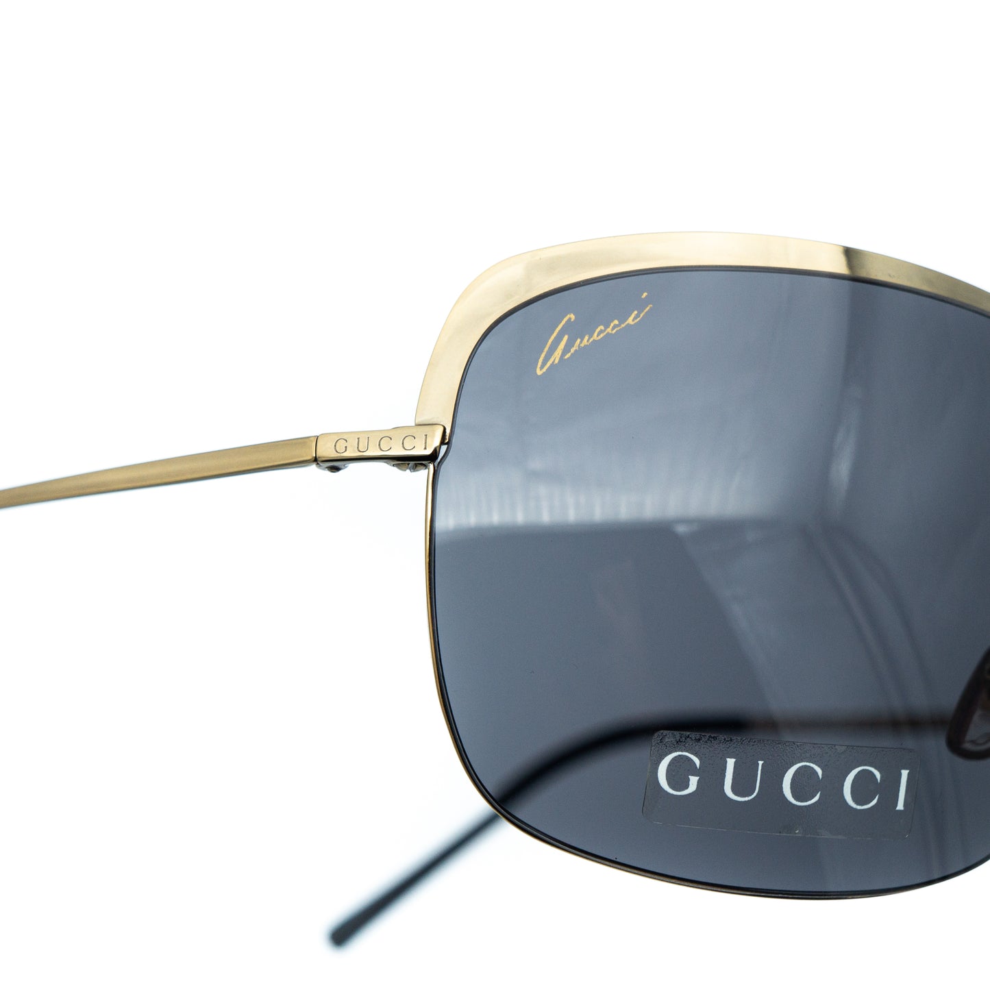 GUCCI GG 2795/S Gold Metal Oversized Sunglasses Vintage